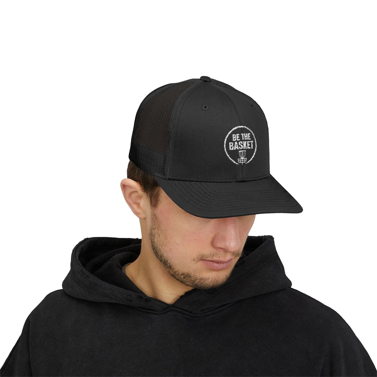 BE THE BASKET - 6606 Snapback Trucker Cap — Vintage Disc Golf Hat