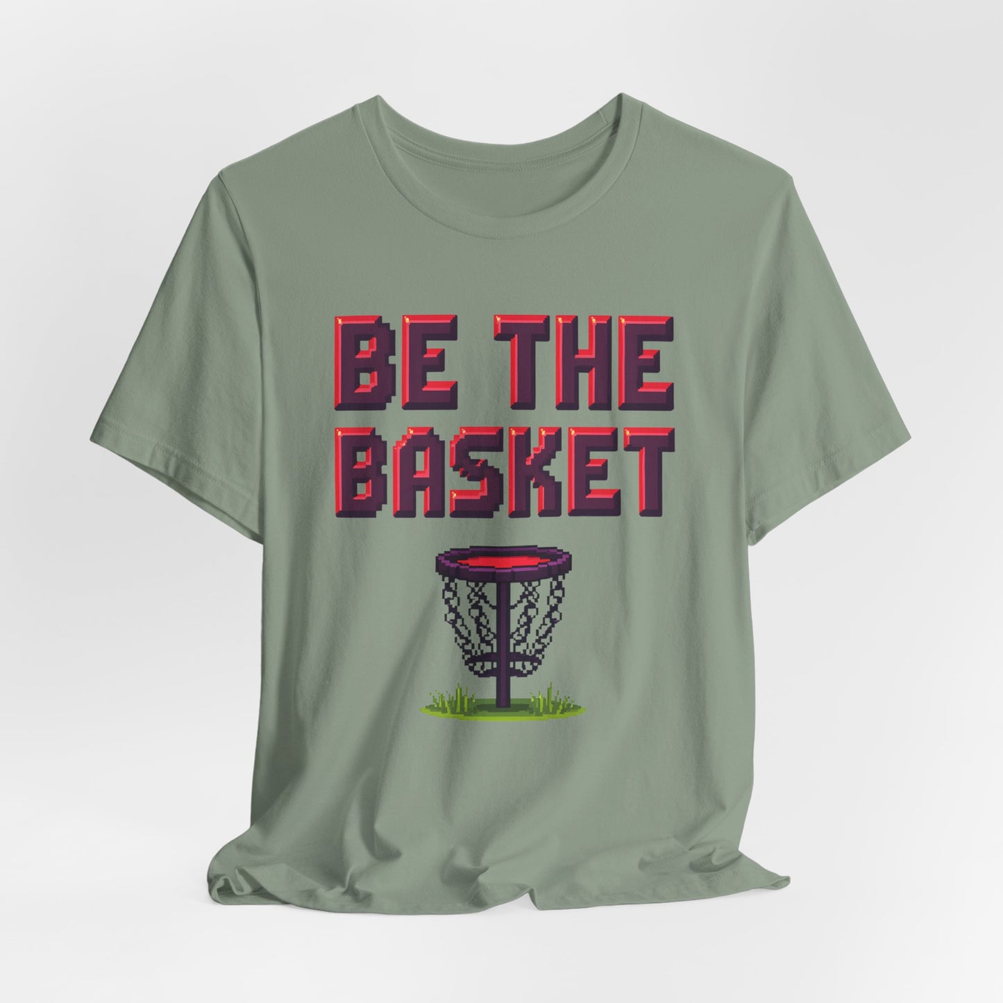BE THE BASKET Disc Golf Basket 8-bit Design, Unisex T-Shirt, Disc Golf Shirt