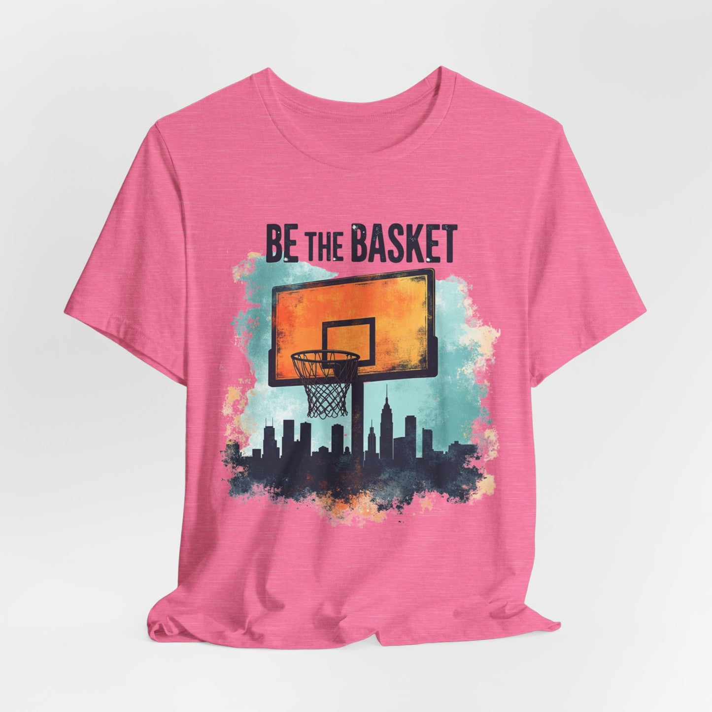 BE THE BASKET Basketball Skyline Sunset 2, Basketball Unisex T-Shirt