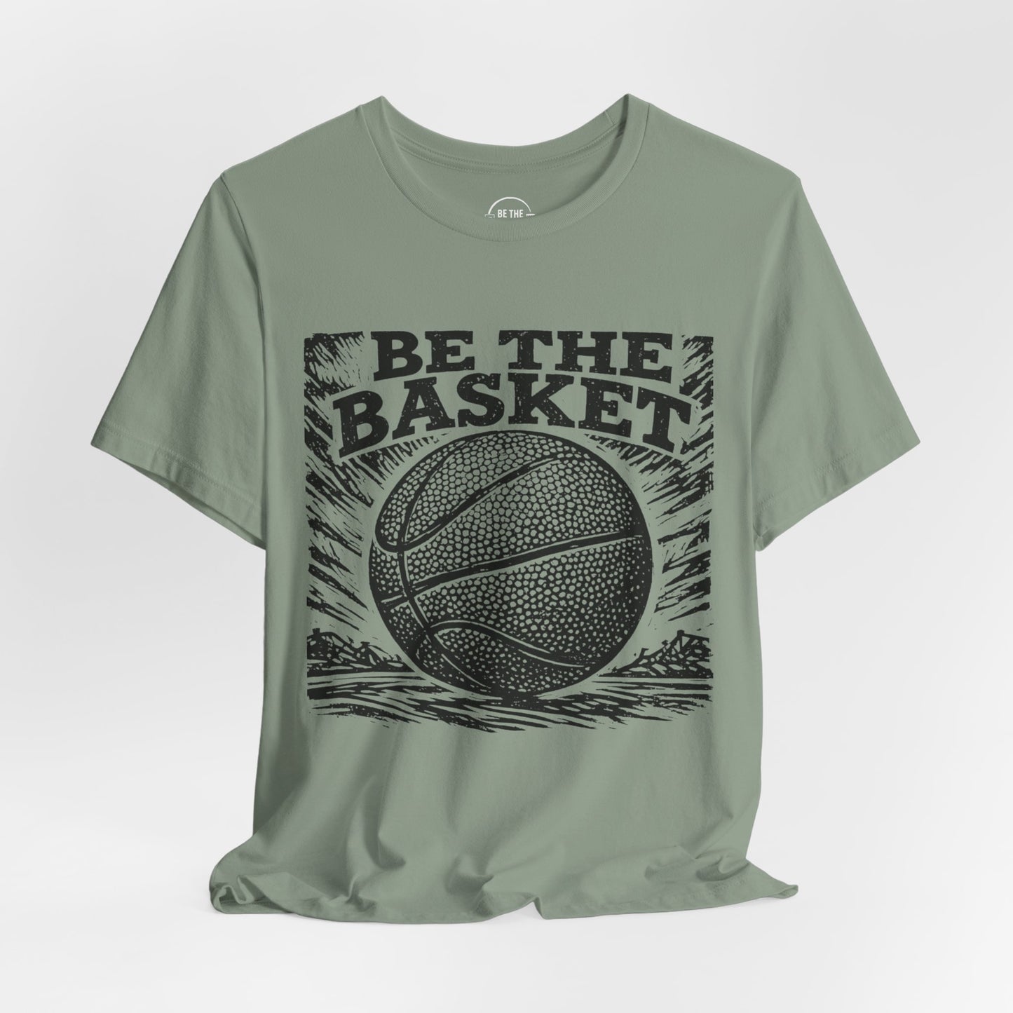 BE THE BASKET Basketball Linecut BW Design 2 - Unisex Basketball T-Shirt