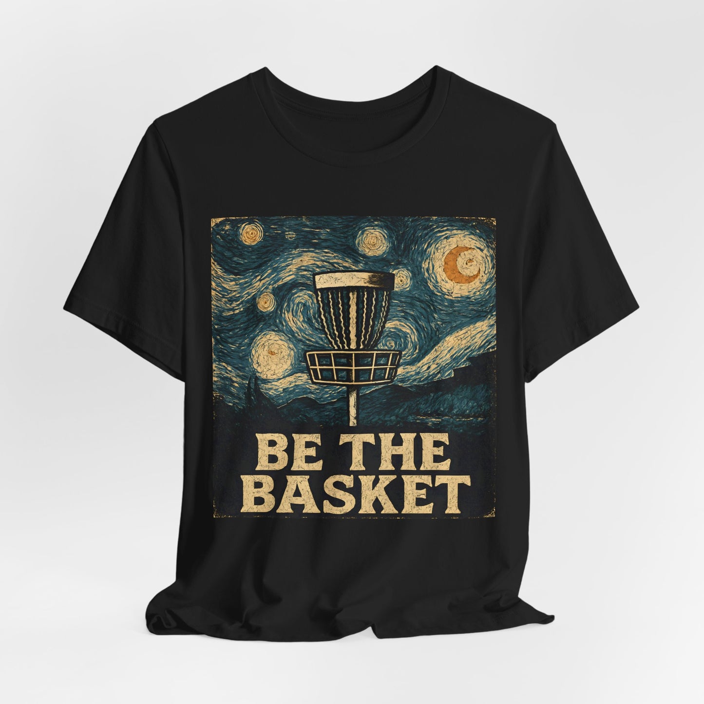 BE THE BASKET Disc Golf Van Gogh 2, Unisex T-Shirt, Disc Golf Shirt