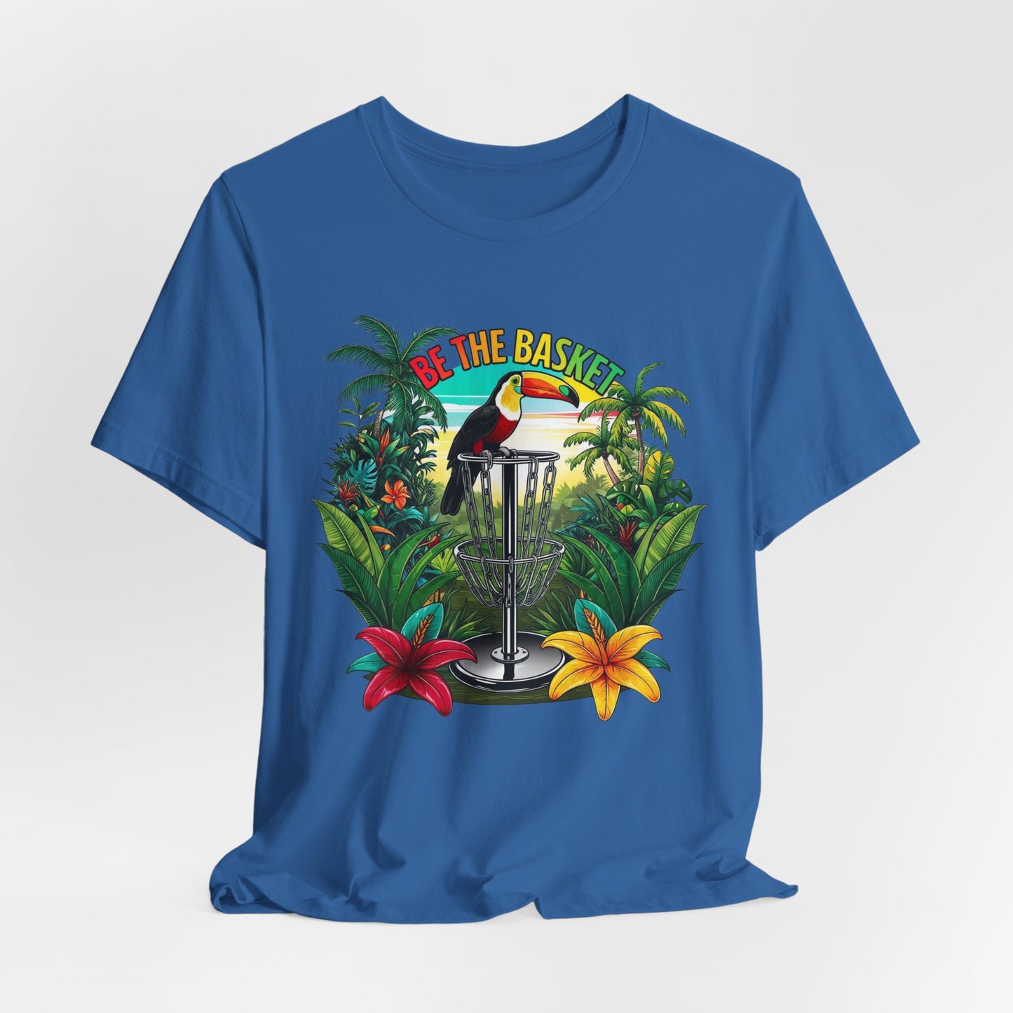 BE THE BASKET Tropical Toucan 2 Disc Golf Unisex T-Shirt