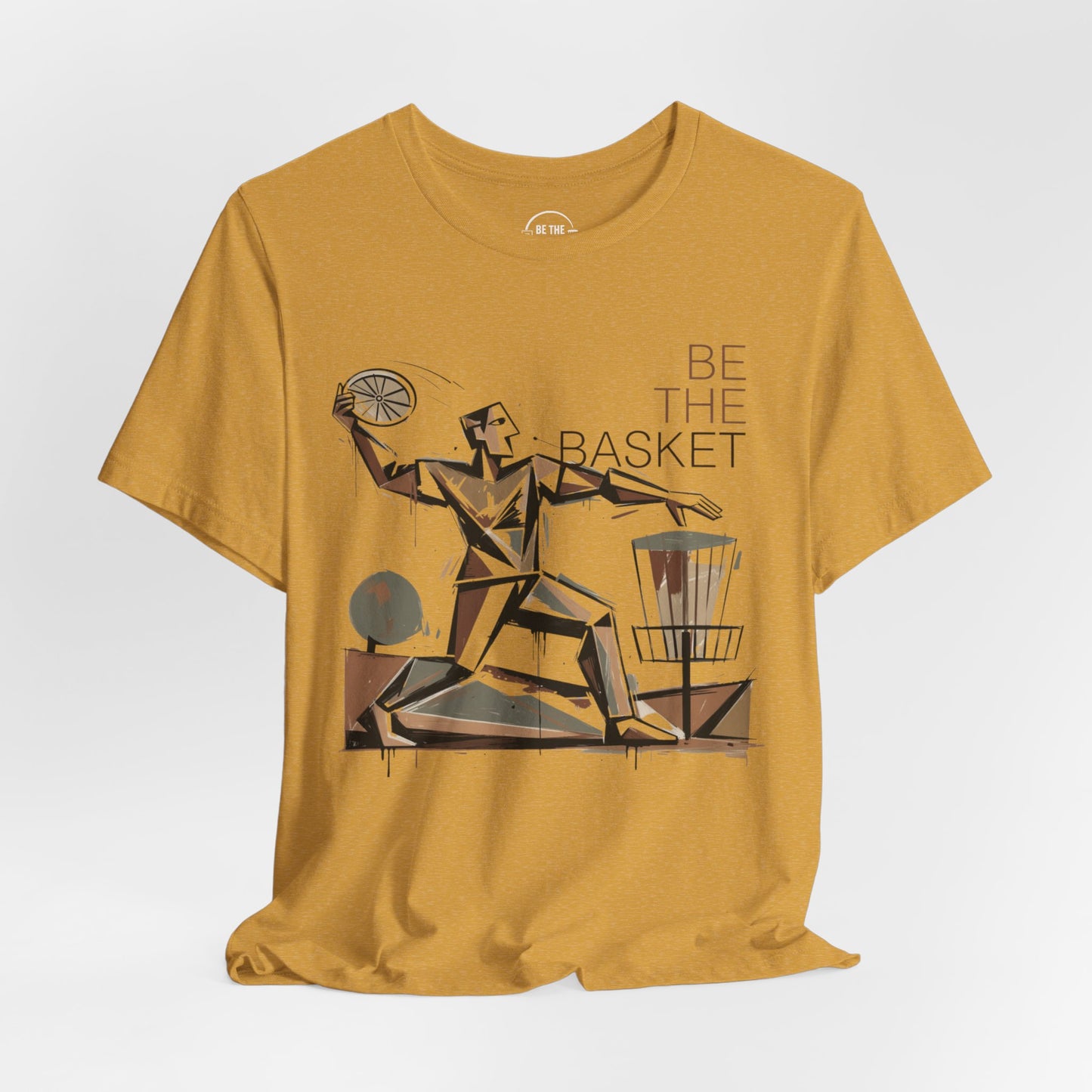 BE THE BASKET Disc Golf Cubism Art 2, Unisex Disc Golf T-Shirt