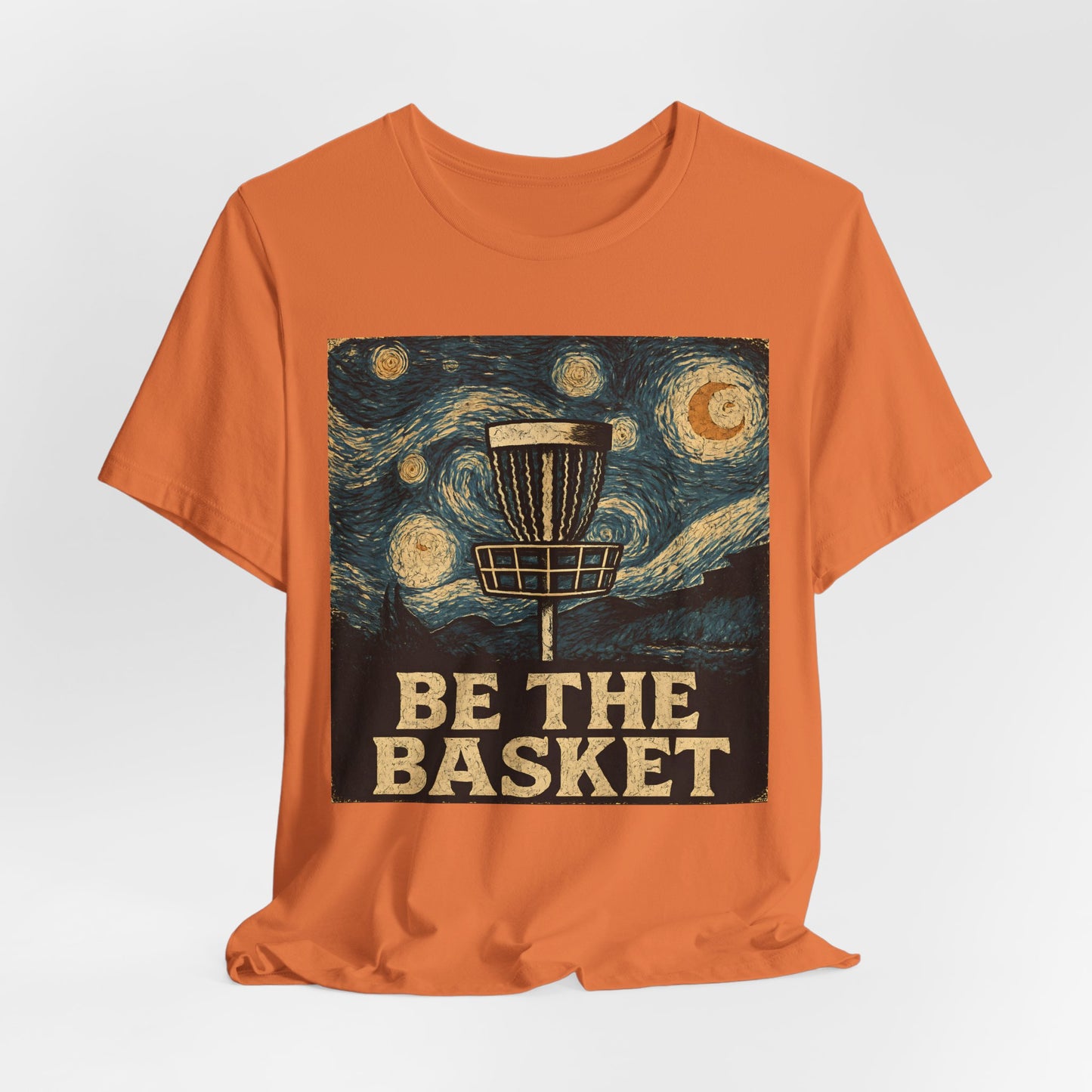 BE THE BASKET Disc Golf Van Gogh 2, Unisex T-Shirt, Disc Golf Shirt