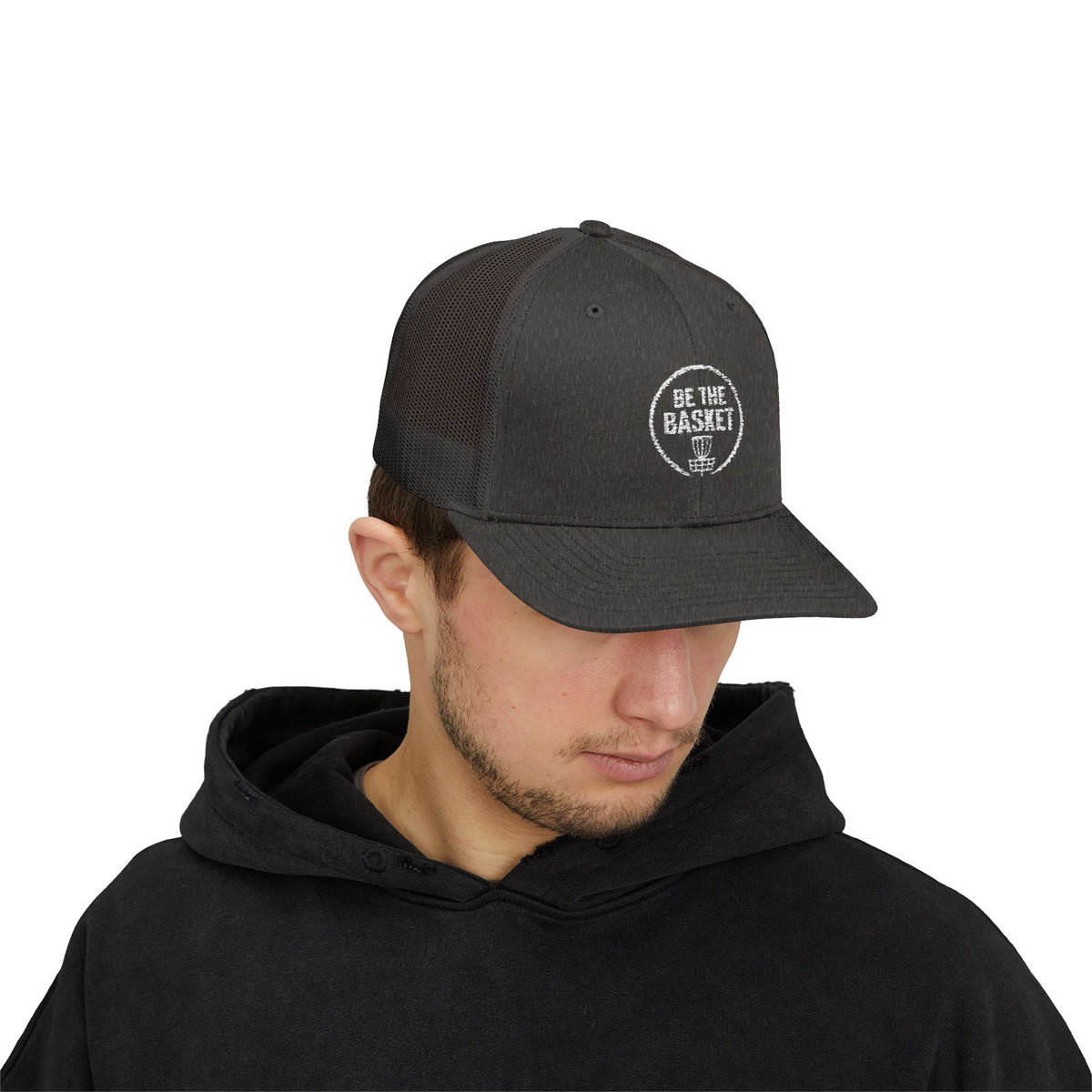 BE THE BASKET - 6606 Snapback Trucker Cap — Vintage Disc Golf Hat