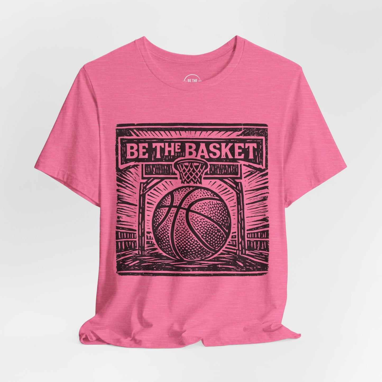 BE THE BASKET Basketball Linecut BW Design 1 - Unisex Basketball T-Shirt