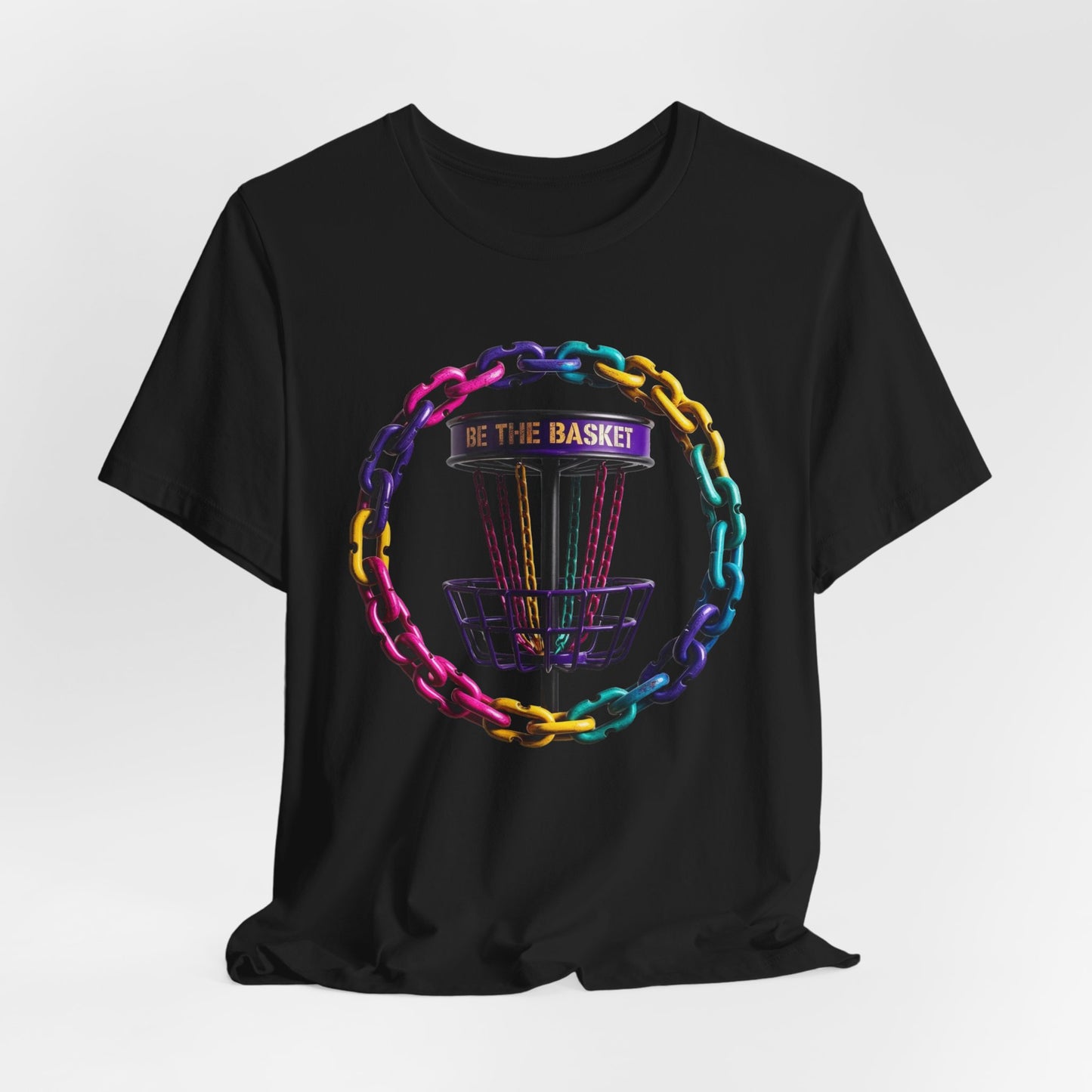 BE THE BASKET Chain Circle Color 1 Disc Golf  Unisex T-Shirt - Disc Golf Shirt