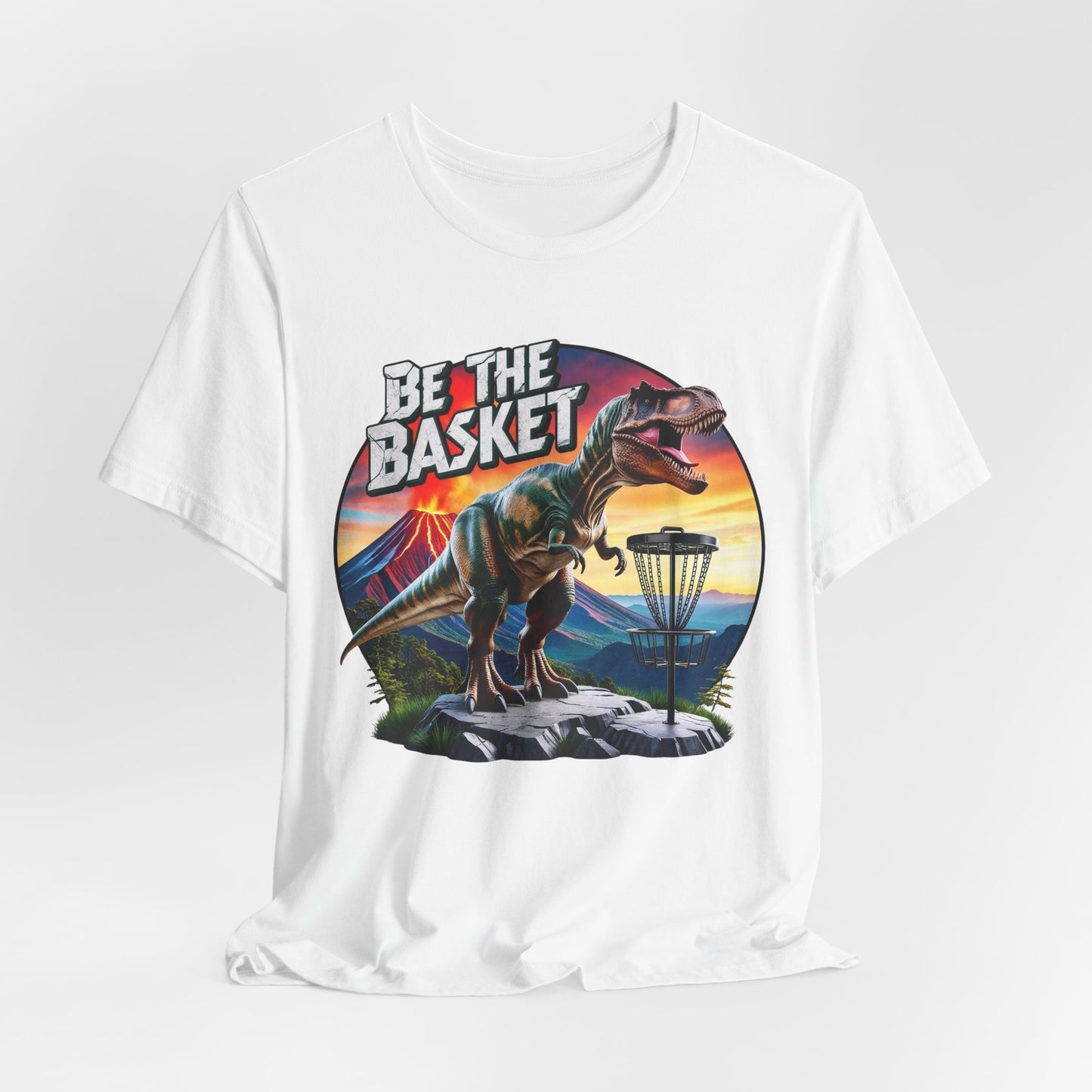 BE THE BASKET Disc Golf T-Rex 2 Unisex T-Shirt