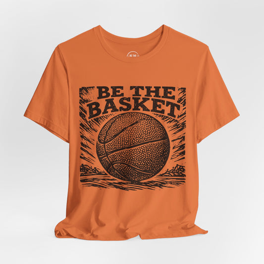 BE THE BASKET Basketball Linecut BW Design 2 - Unisex Basketball T-Shirt