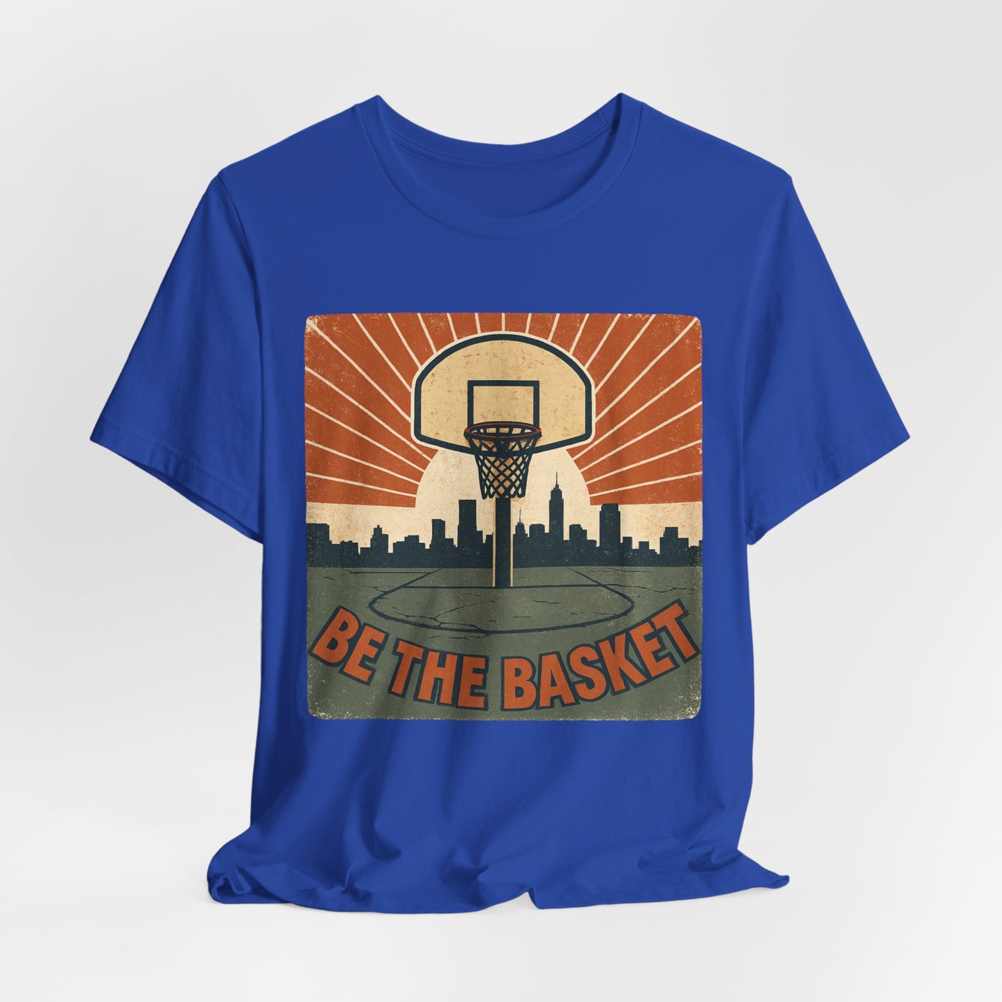 BE THE BASKET Basketball Goal Distressed Design 2, Unisex T-Shirt, Disc Golf Shirt