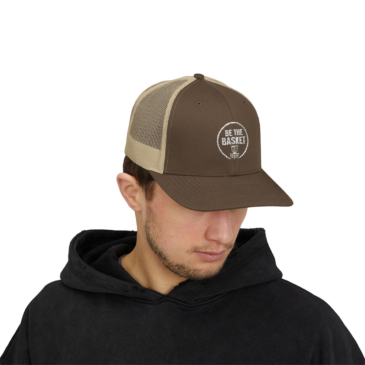BE THE BASKET - 6606 Snapback Trucker Cap — Vintage Disc Golf Hat