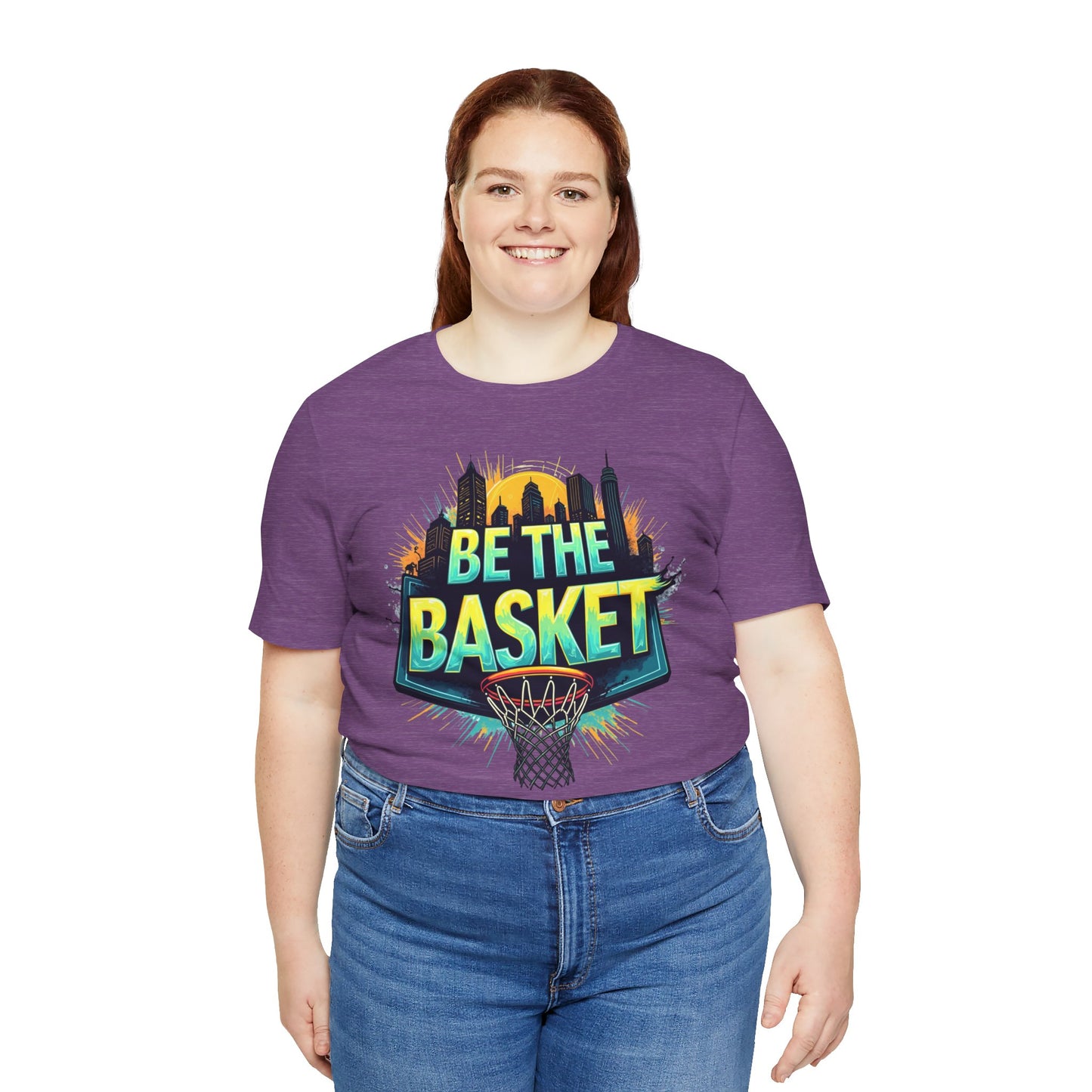 BE THE BASKET Skyline 4 Basketball Unisex T-Shirt, Basketball Shirt