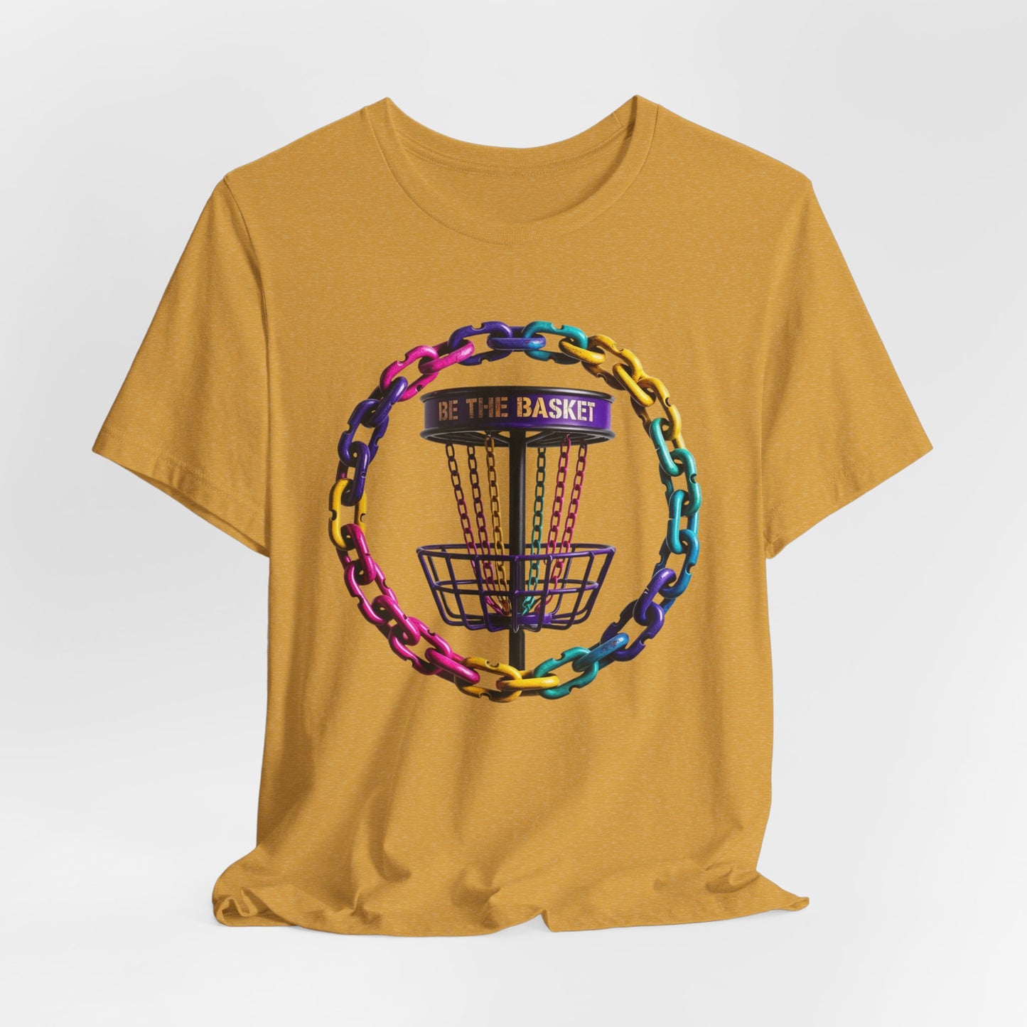BE THE BASKET Chain Circle Color 1 Disc Golf  Unisex T-Shirt - Disc Golf Shirt