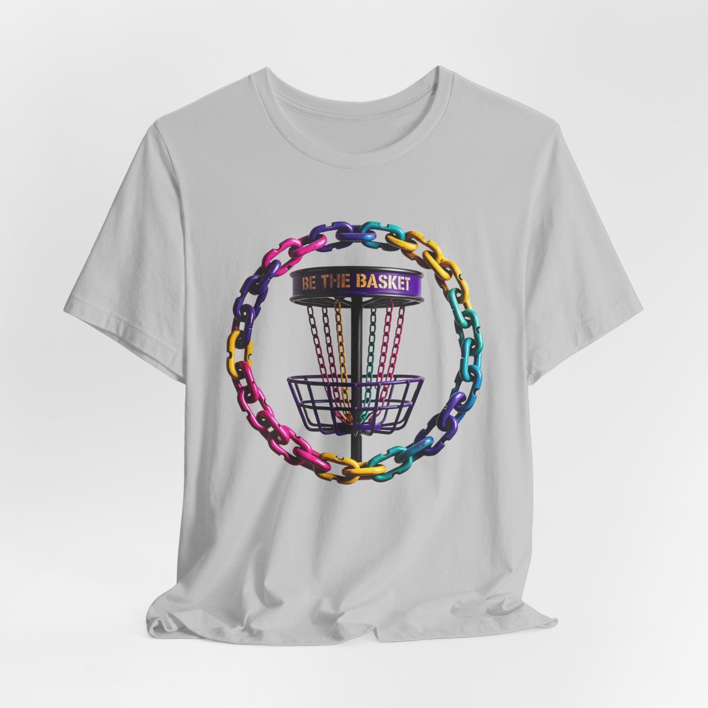 BE THE BASKET Chain Circle Color 1 Disc Golf  Unisex T-Shirt - Disc Golf Shirt