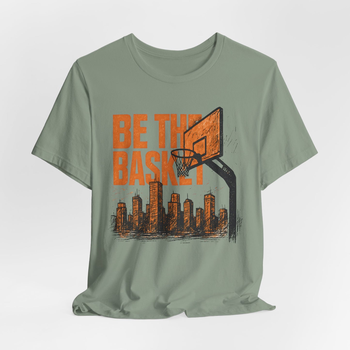 BE THE BASKET Basketball City Distressed 3, Unisex T-Shirt, Disc Golf Shirt