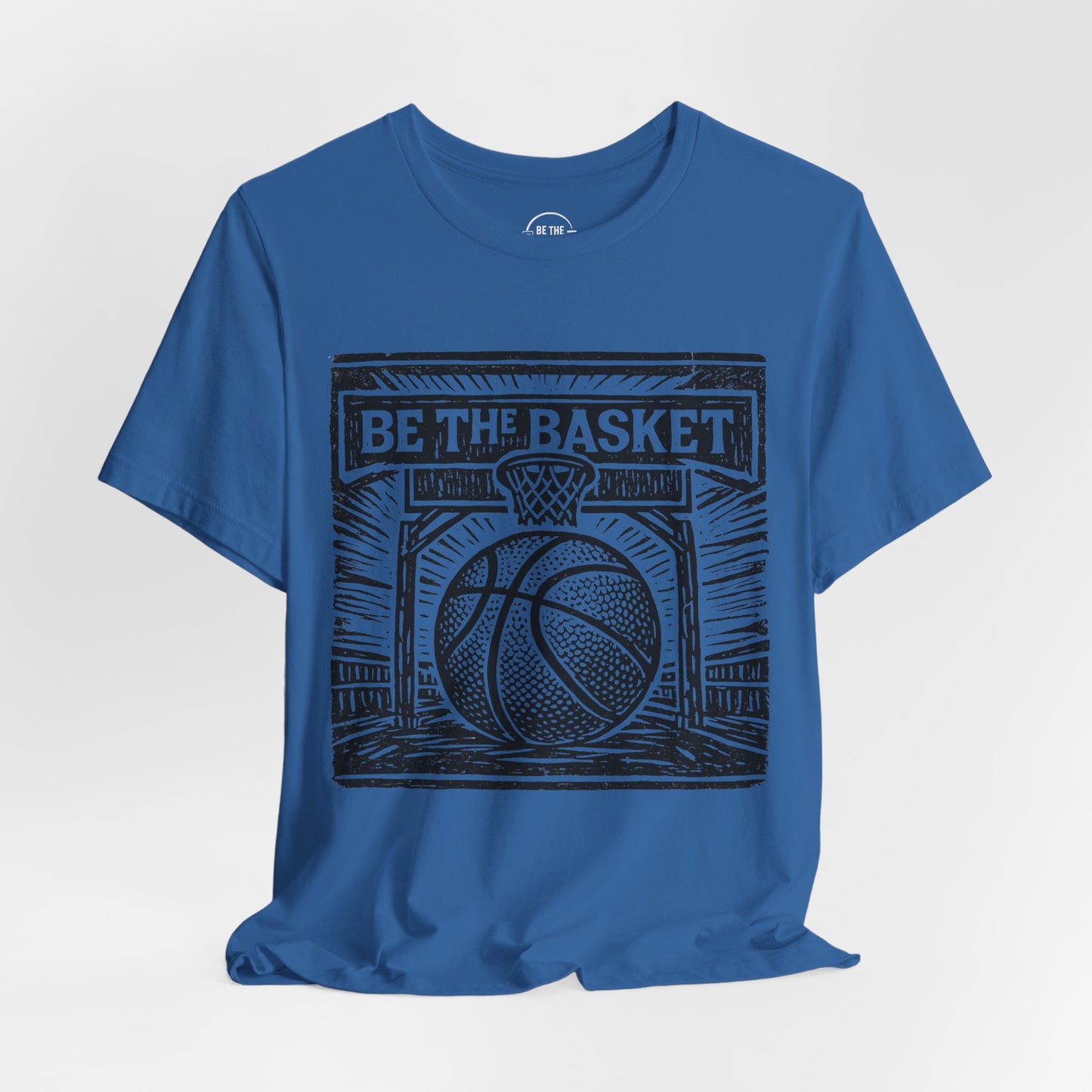 BE THE BASKET Basketball Linecut BW Design 1 - Unisex Basketball T-Shirt