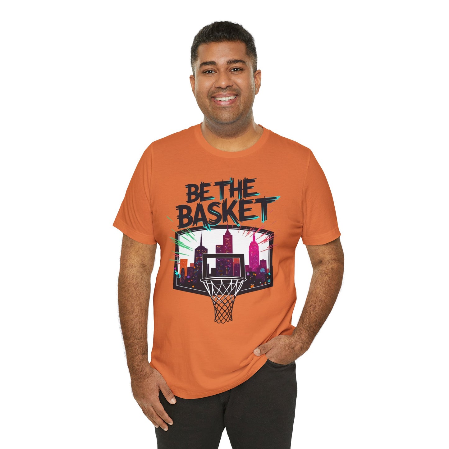BE THE BASKET Skyline 5 Basketball Unisex T-Shirt, Basketball Shirt