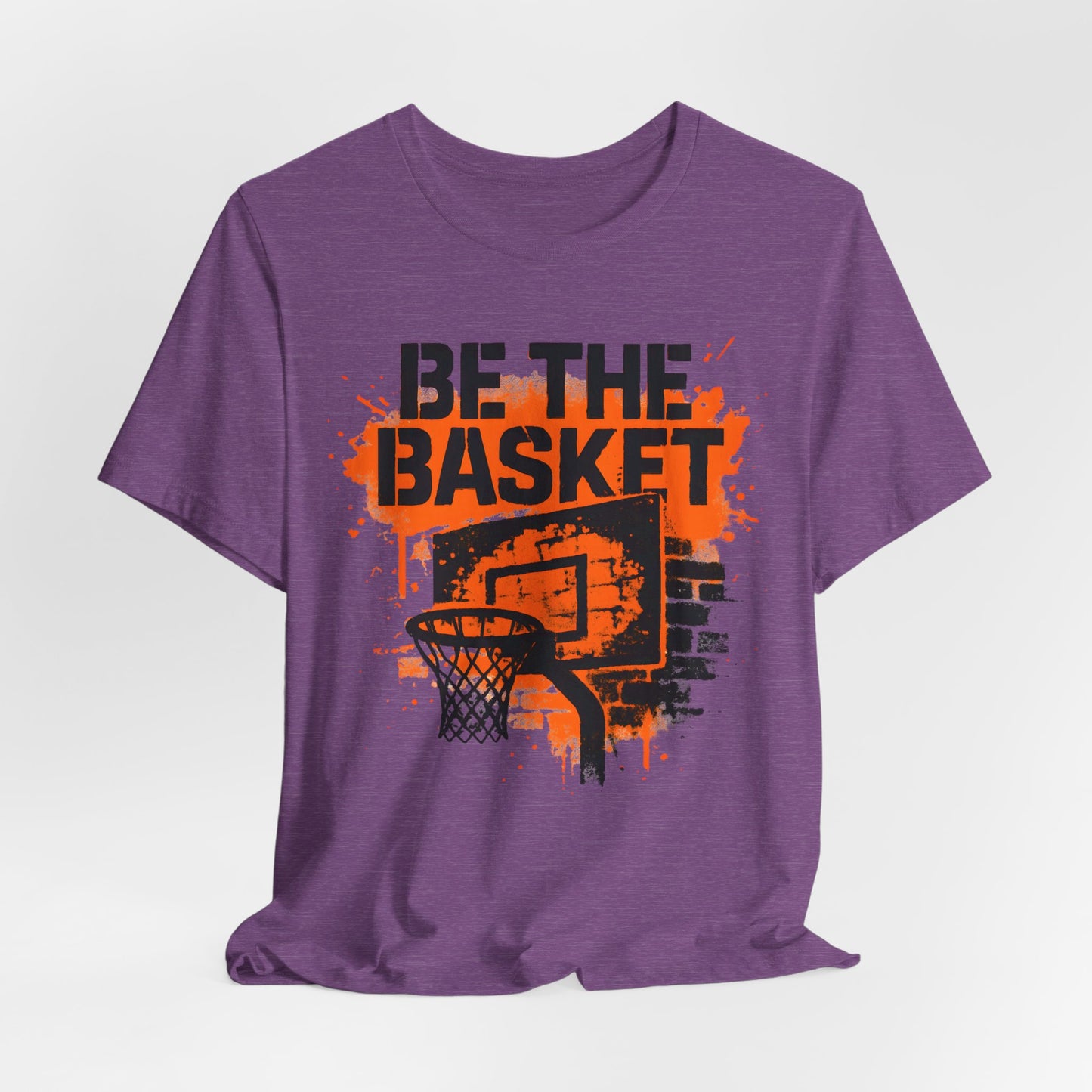 BE THE BASKET Basketball Goal Distressed Orange 2, Unisex T-Shirt, Disc Golf Shirt