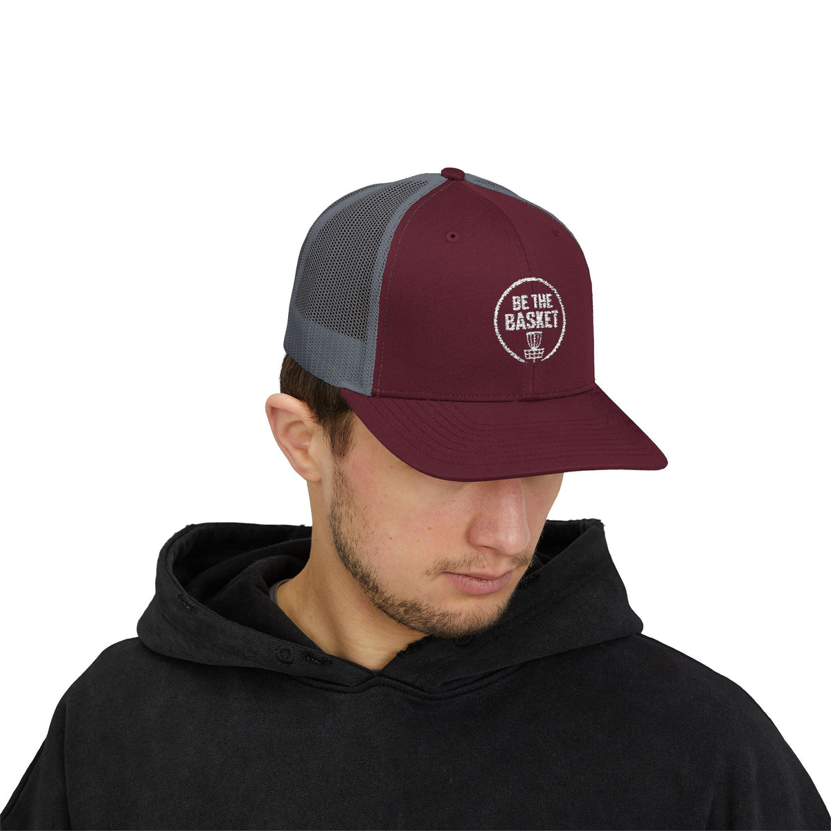BE THE BASKET - 6606 Snapback Trucker Cap — Vintage Disc Golf Hat
