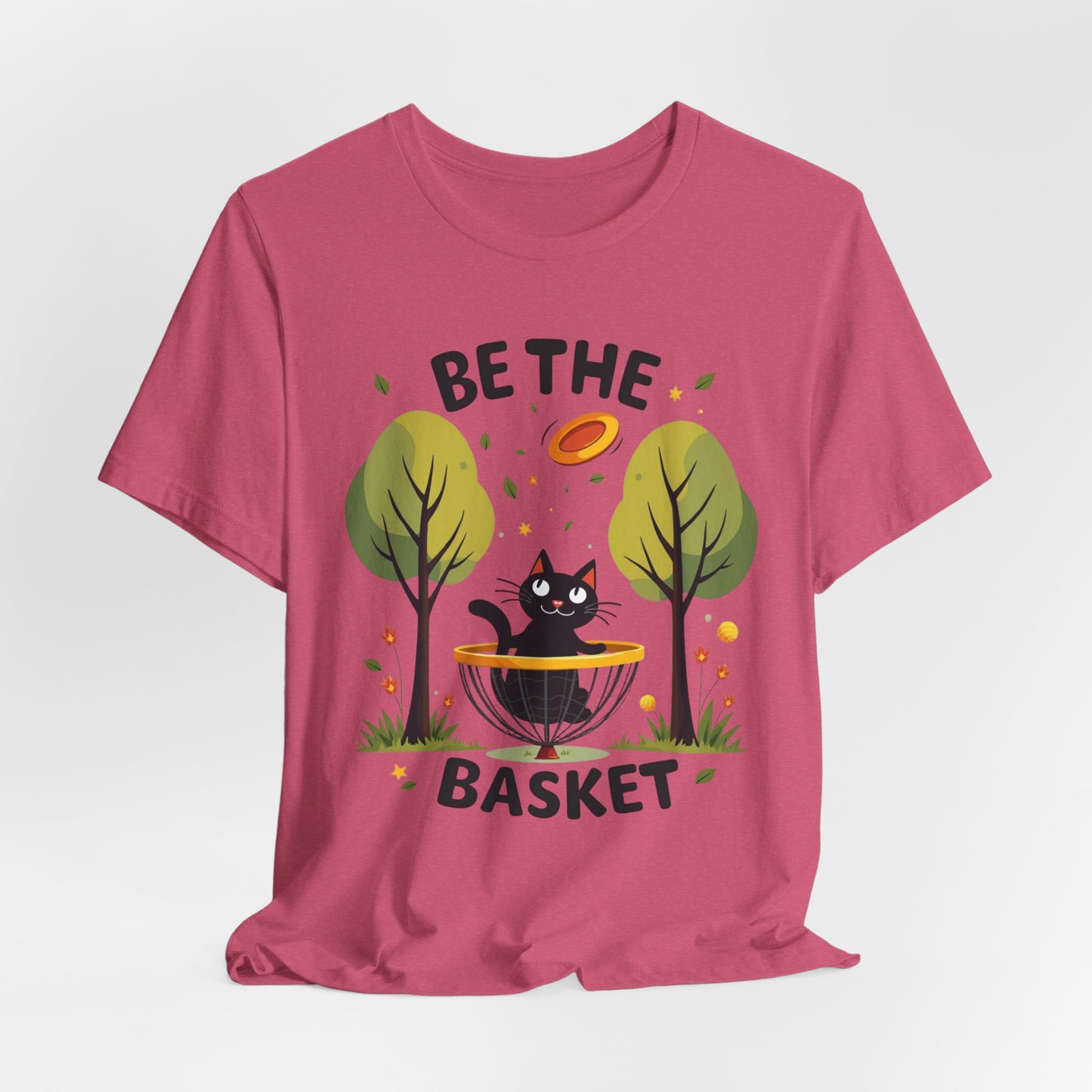 BE THE BASKET Disc Golf Black Cat Cute Unisex T-Shirt