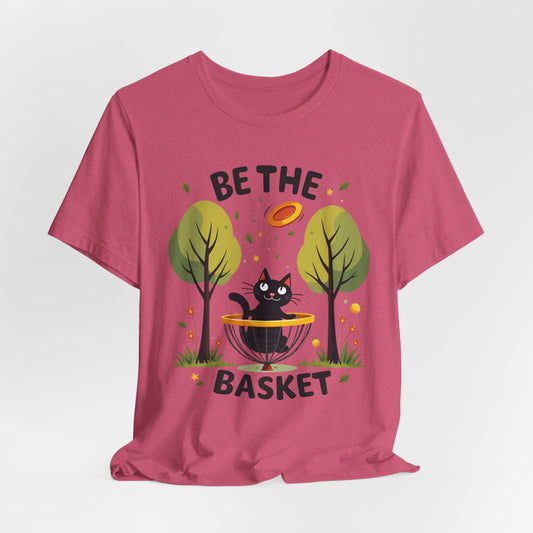 BE THE BASKET Disc Golf Black Cat Cute Unisex T-Shirt