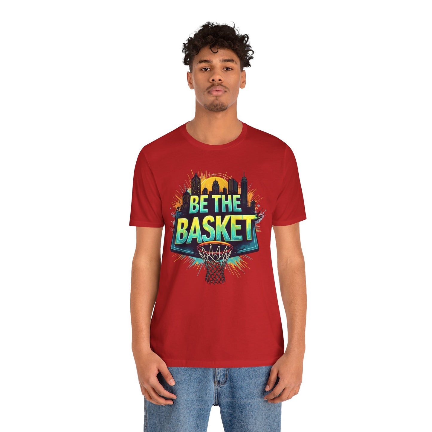 BE THE BASKET Skyline 4 Basketball Unisex T-Shirt, Basketball Shirt