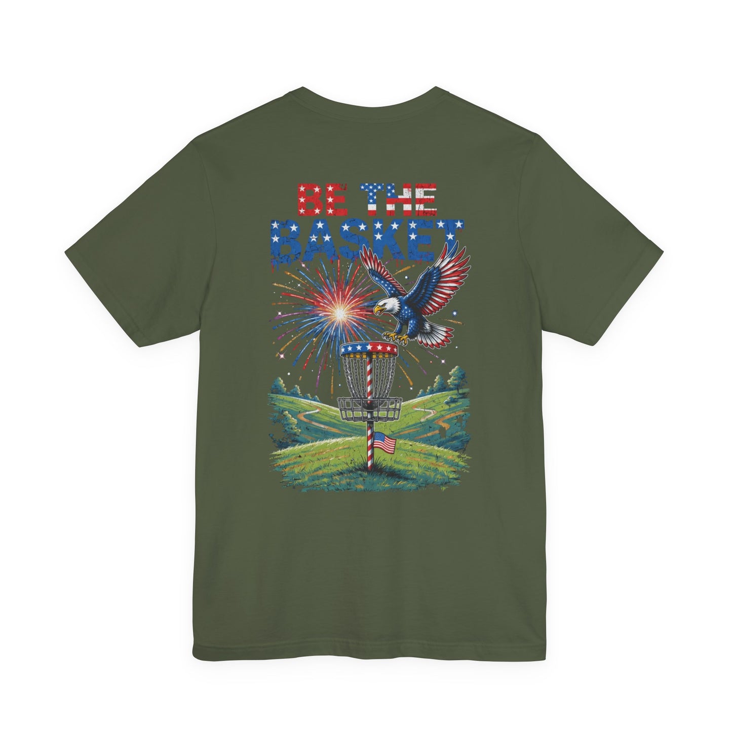 BE THE BASKET Disc Golf America 2026, Celebration Unisex Disc Golf T-Shirt