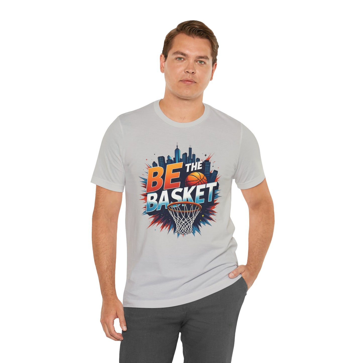 BE THE BASKET Skyline Basketball Unisex T-Shirt, Basketball Shirt