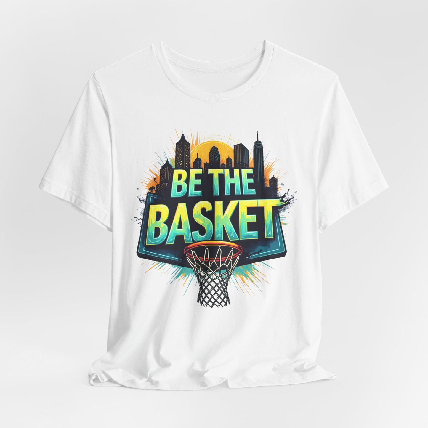 BE THE BASKET Skyline 4 Basketball Unisex T-Shirt, Basketball Shirt
