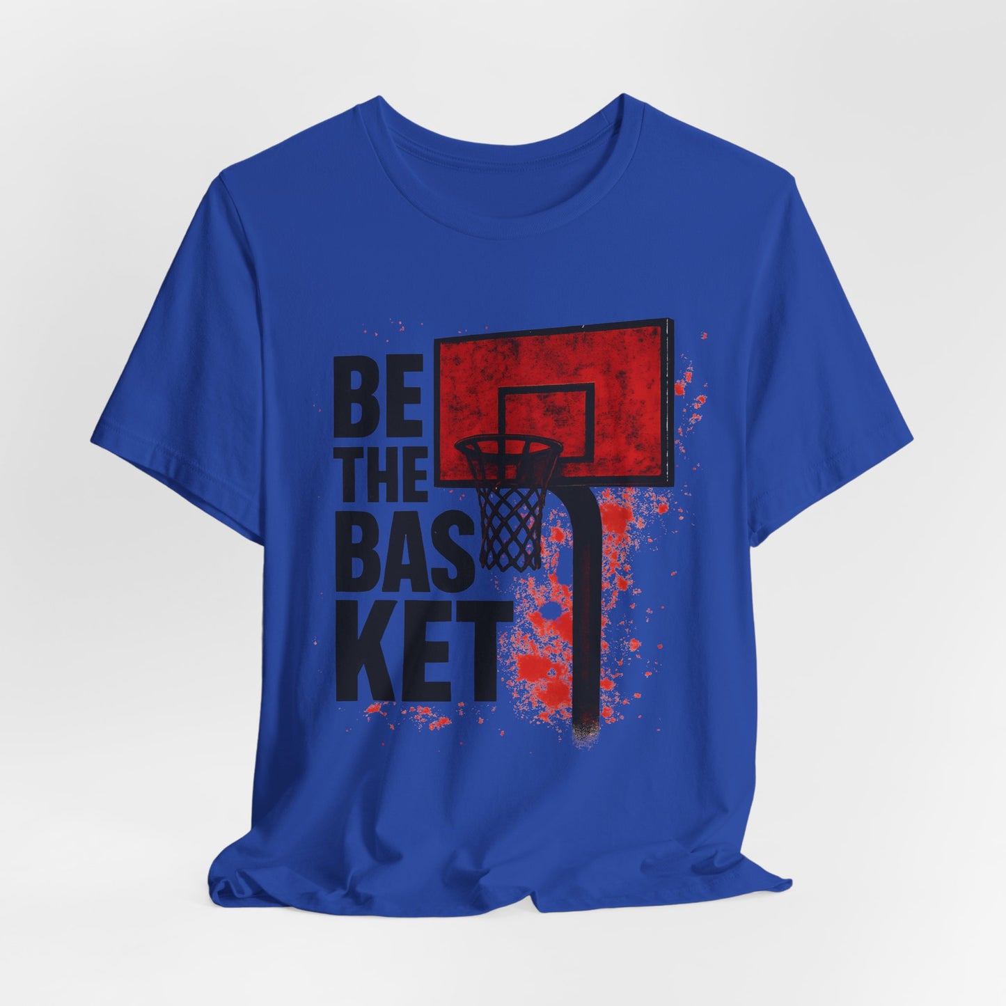 BE THE BASKET Basketball Goal Distressed Red, Unisex T-Shirt, Disc Golf Shirt