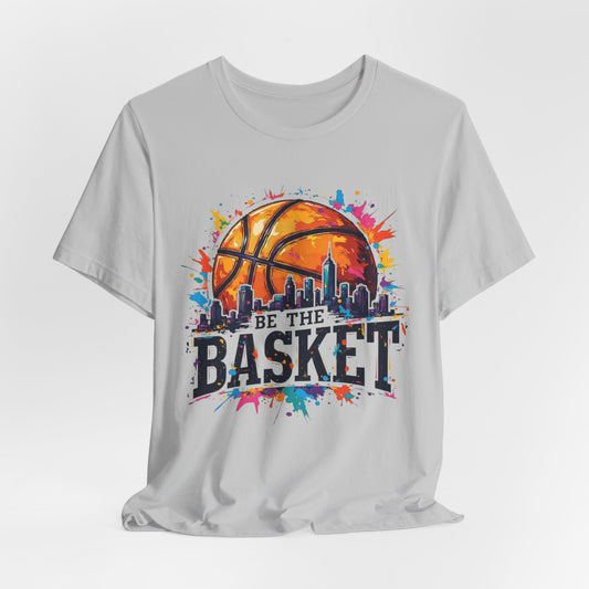 BE THE BASKET Basketball Ball Skyline 1 , Basketball Unisex T-Shirt