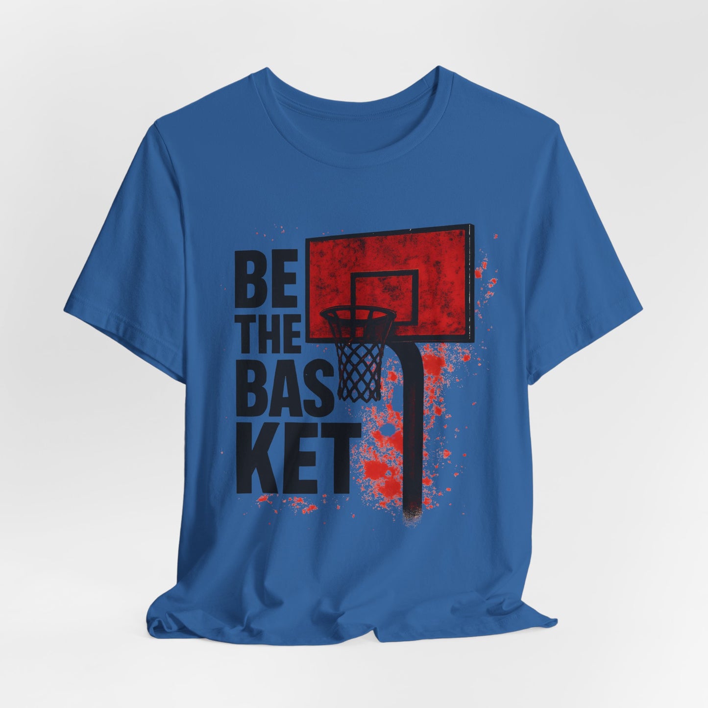 BE THE BASKET Basketball Goal Distressed Red, Unisex T-Shirt, Disc Golf Shirt