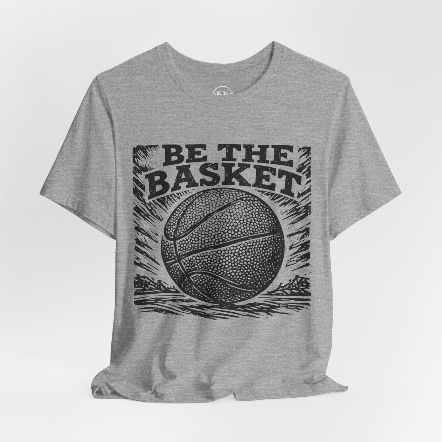 BE THE BASKET Basketball Linecut BW Design 2 - Unisex Basketball T-Shirt