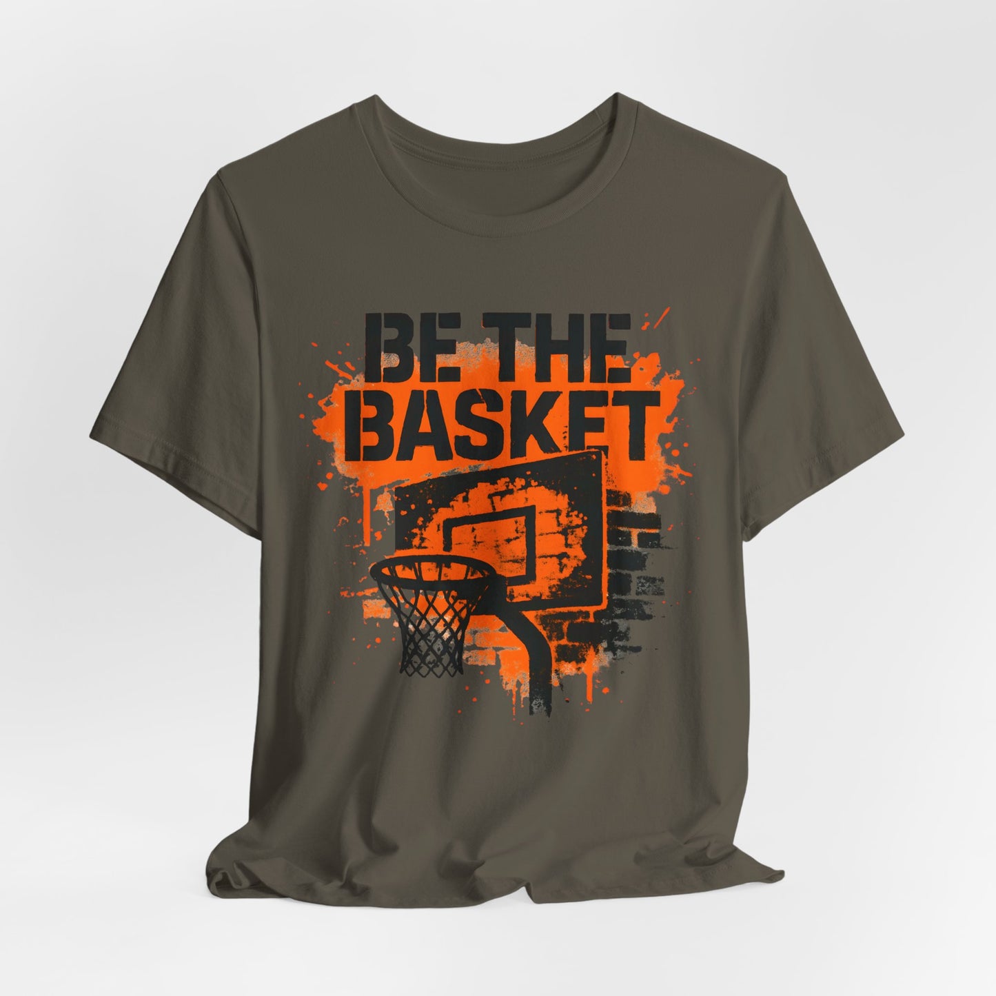 BE THE BASKET Basketball Goal Distressed Orange 2, Unisex T-Shirt, Disc Golf Shirt