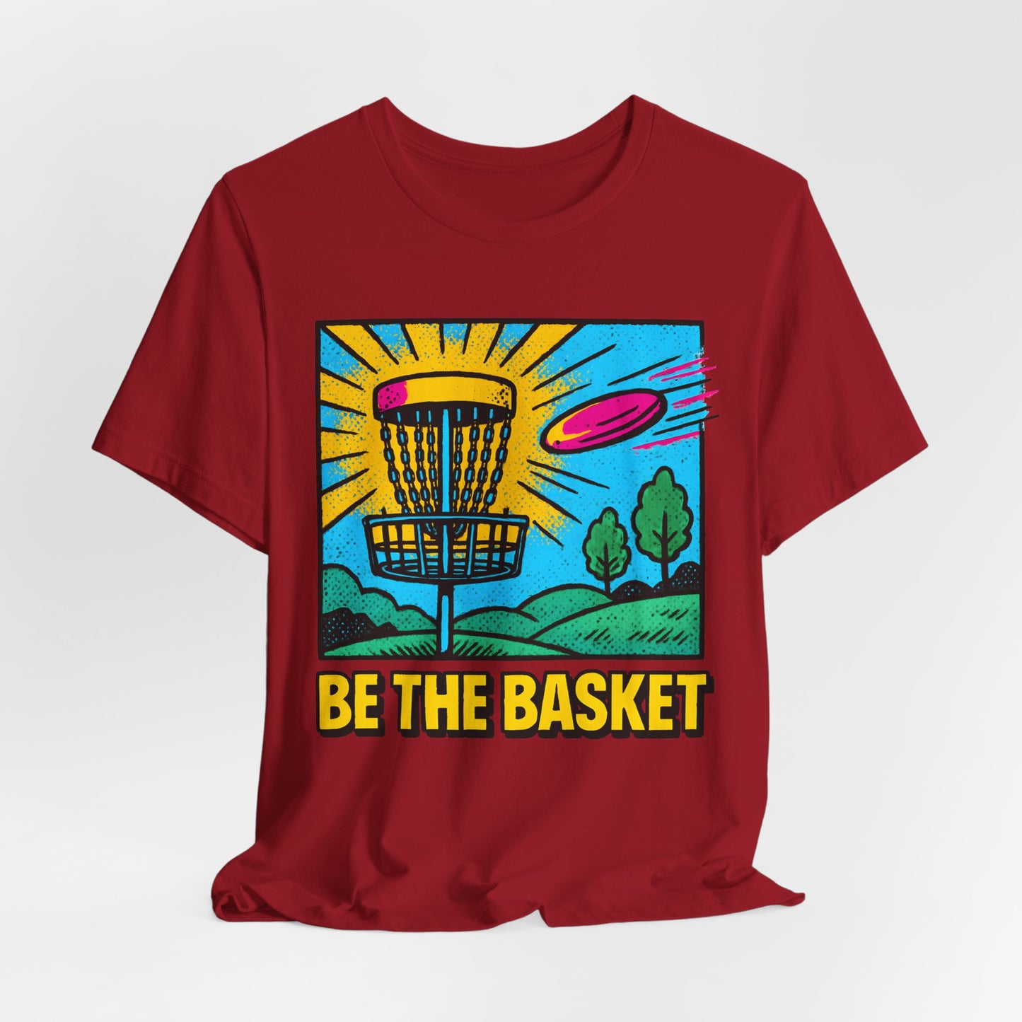 BE THE BASKET Disc Golf Basket Pop Art 5, Unisex T-Shirt