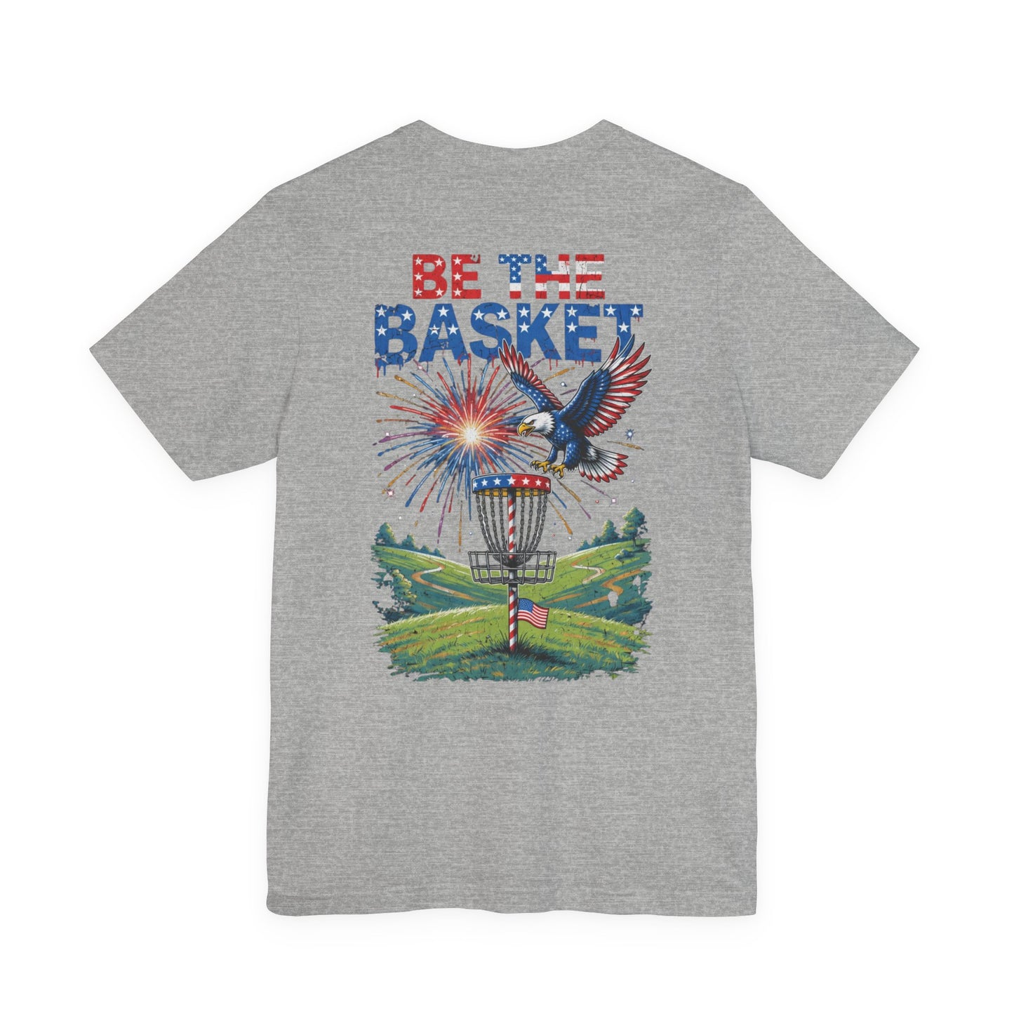 BE THE BASKET Disc Golf America 2026, Celebration Unisex Disc Golf T-Shirt