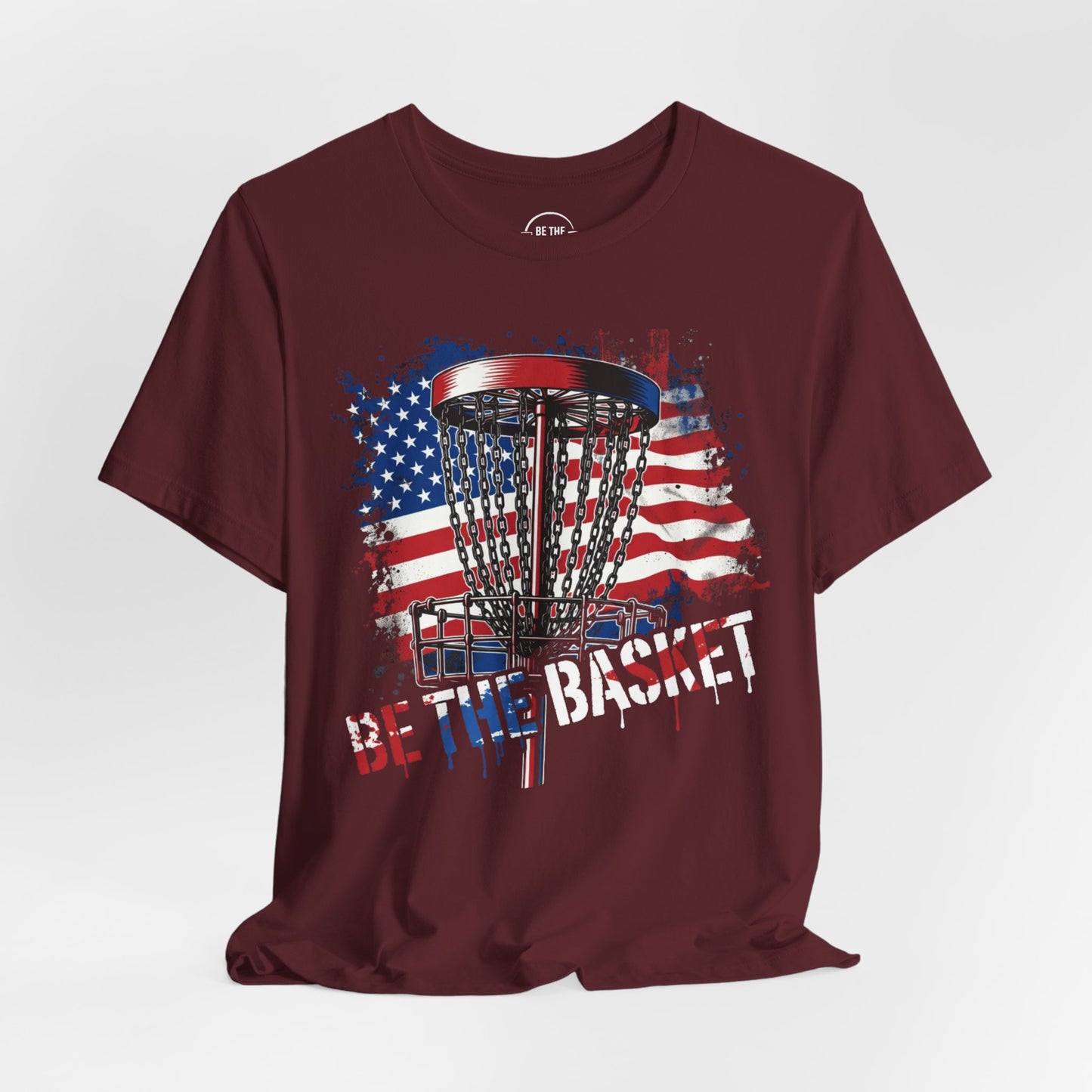 BE THE BASKET Patriotic Disc Golf 1, Unisex Disc Golf T-Shirt