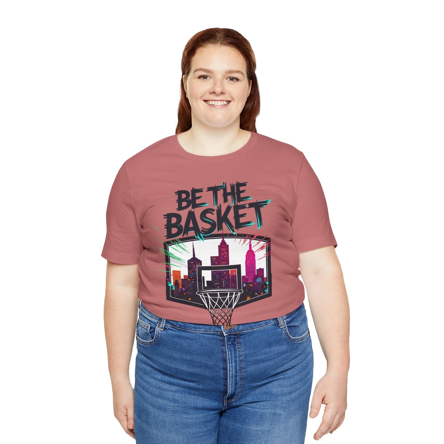 BE THE BASKET Skyline 5 Basketball Unisex T-Shirt, Basketball Shirt