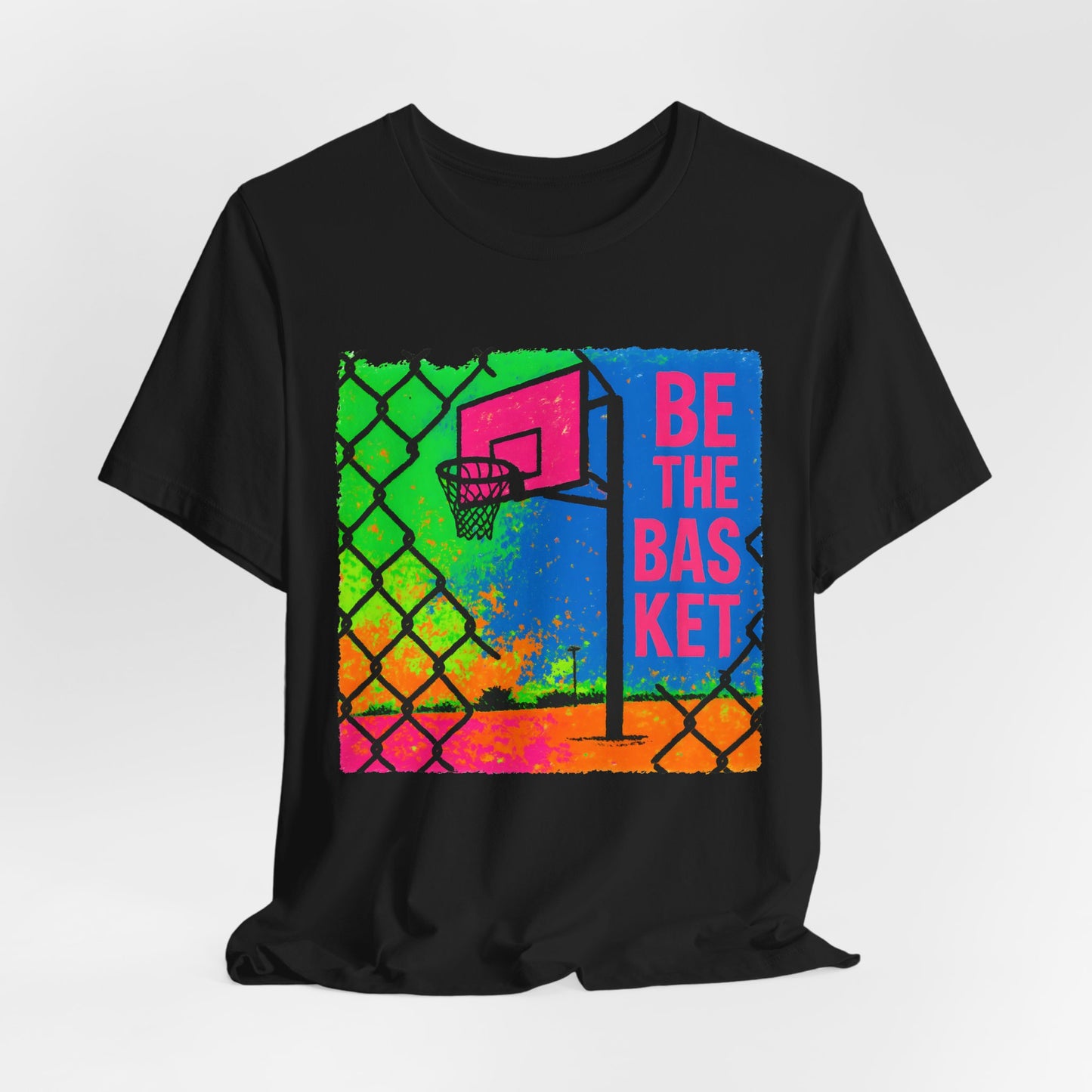 BE THE BASKET Basketball Goal Art Design 4, Unisex T-Shirt, Disc Golf Shirt