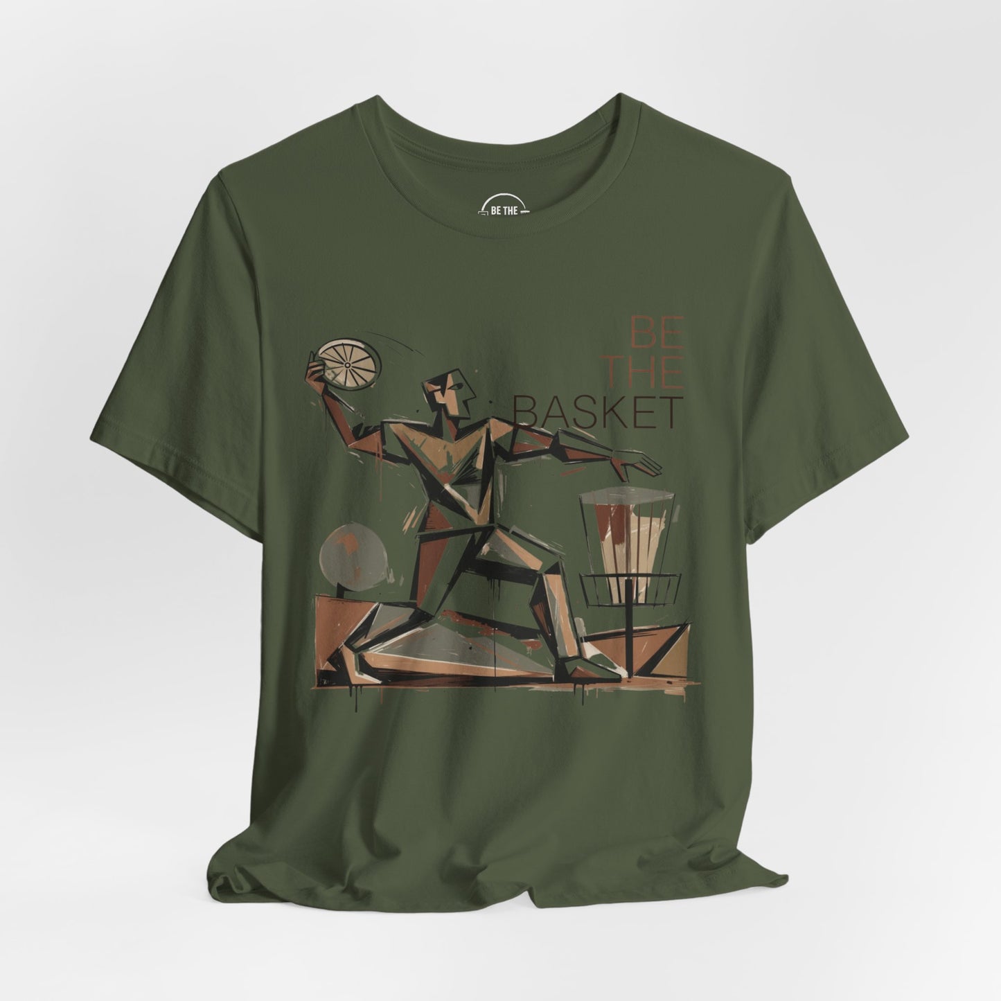 BE THE BASKET Disc Golf Cubism Art 2, Unisex Disc Golf T-Shirt
