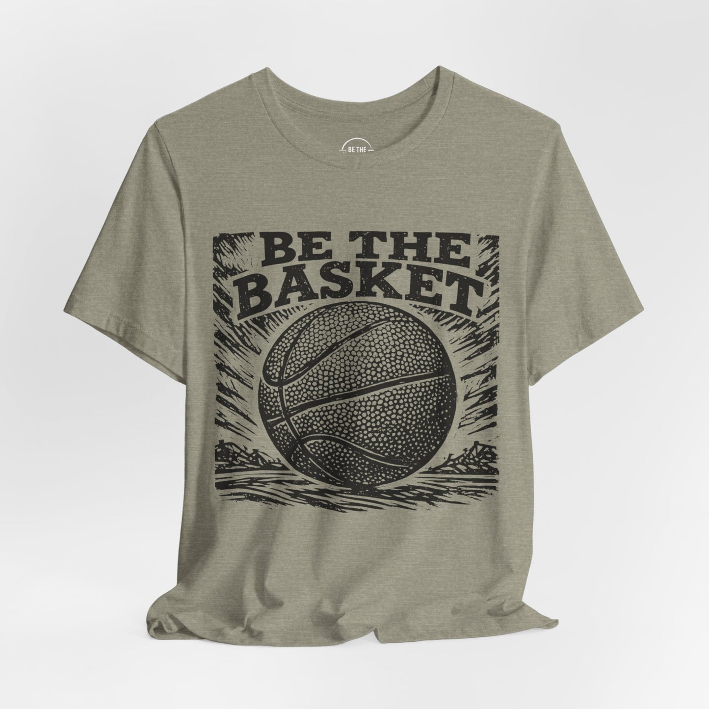 BE THE BASKET Basketball Linecut BW Design 2 - Unisex Basketball T-Shirt