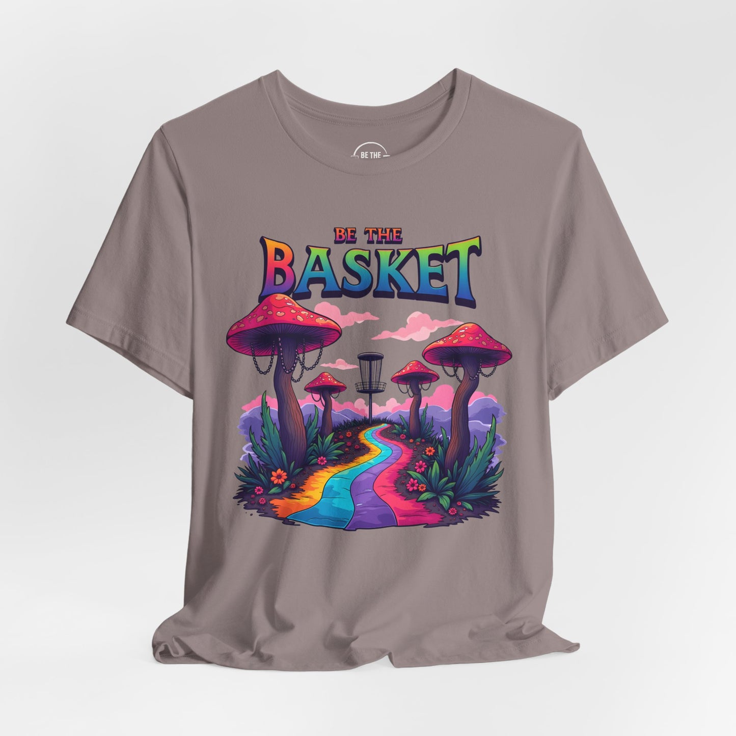 BE THE BASKET Disc Golf Mushroom 2 Unisex T-Shirt, Disc Golf Shirt