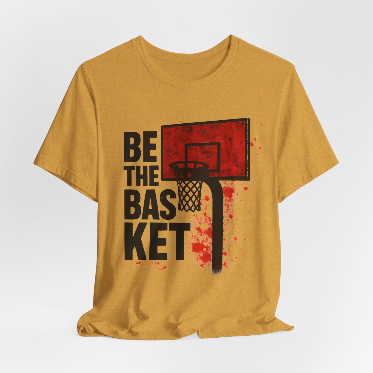 BE THE BASKET Basketball Goal Distressed Red, Unisex T-Shirt, Disc Golf Shirt
