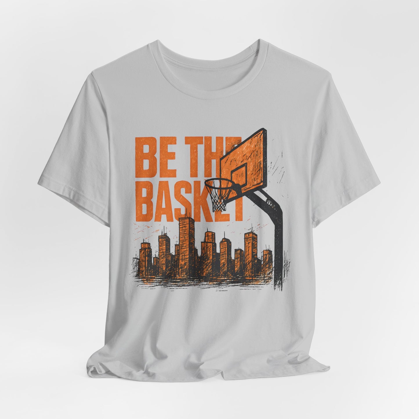 BE THE BASKET Basketball City Distressed 3, Unisex T-Shirt, Disc Golf Shirt