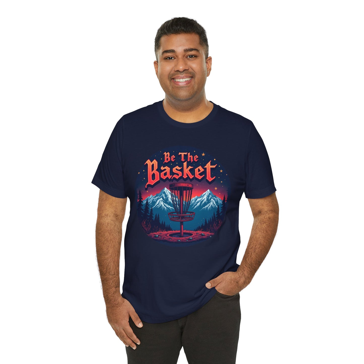 BE THE BASKET Disc Golf Mountain Design Unisex T-Shirt, DISC GOLF SHIRT