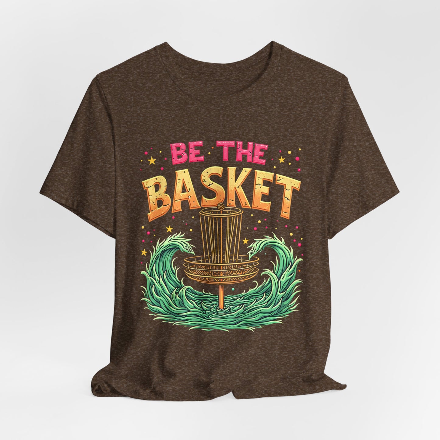 BE THE BASKET Disc Golf Groovy Basket Design , Unisex T-Shirt, Disc Golf Shirt