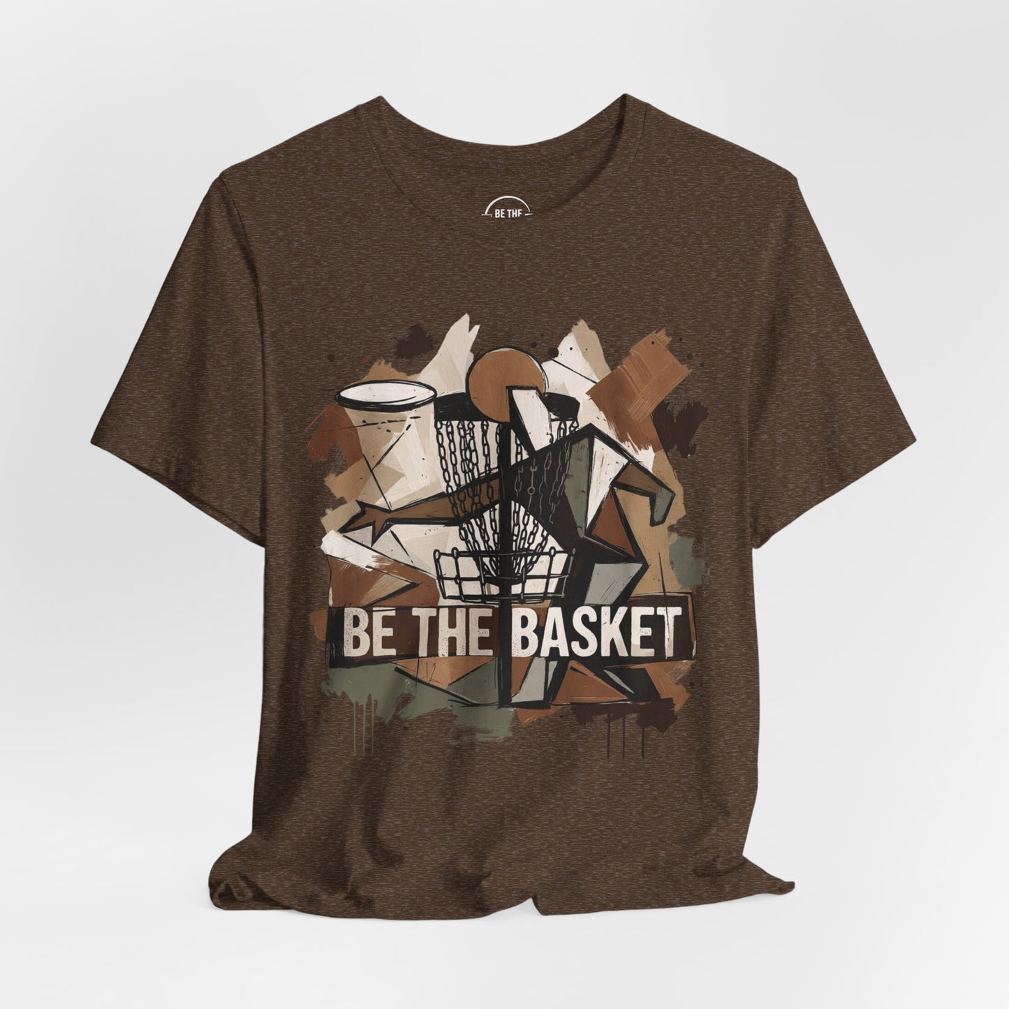 BE THE BASKET Disc Golf Cubism Art 1, Unisex Disc Golf T-Shirt