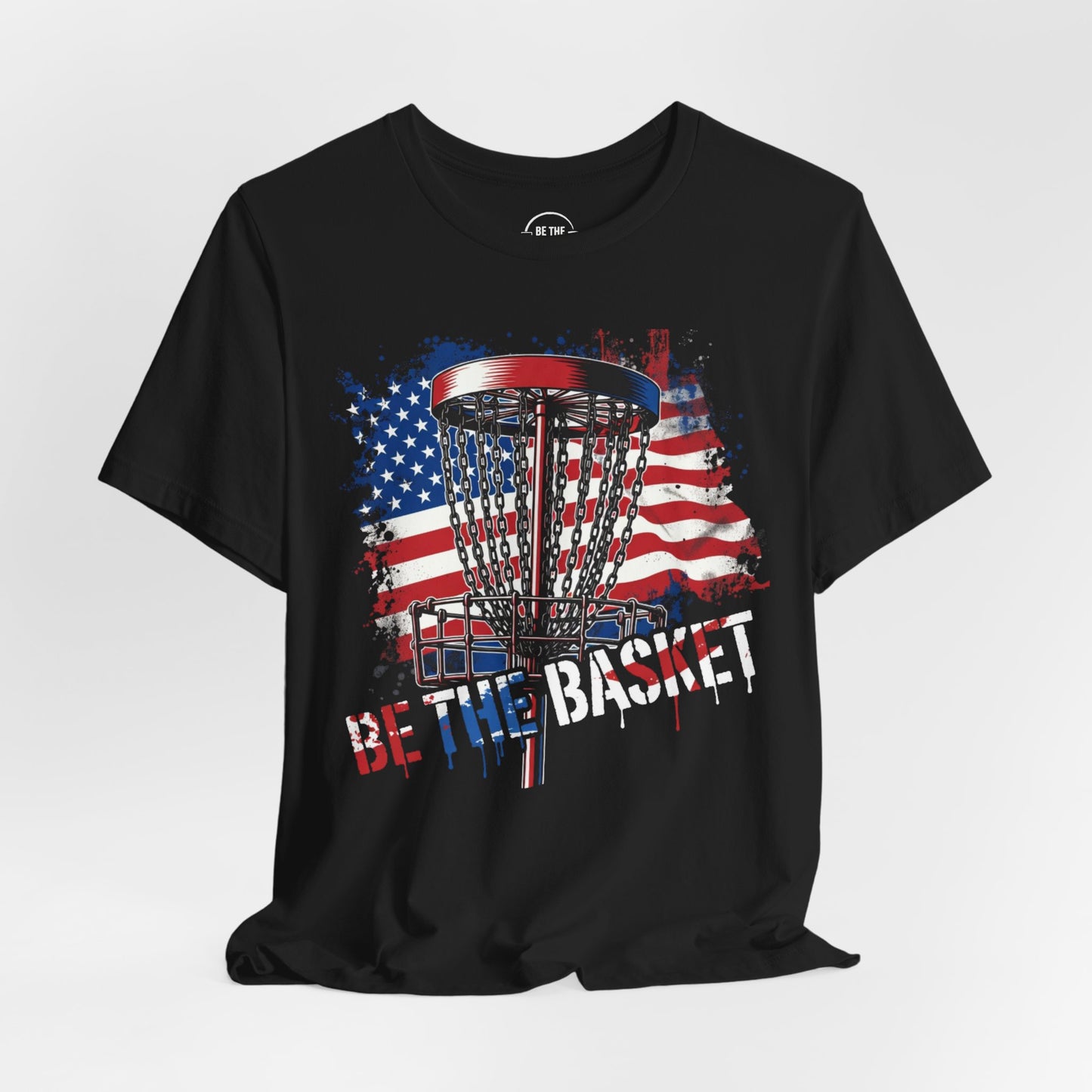 BE THE BASKET Patriotic Disc Golf 1, Unisex Disc Golf T-Shirt