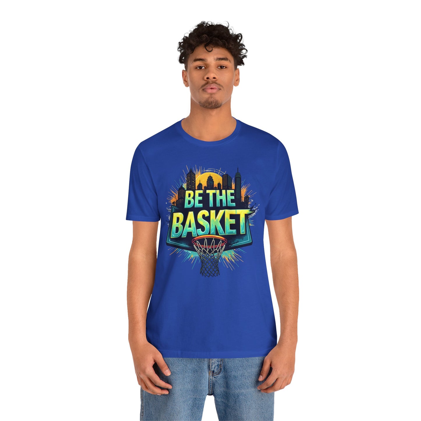 BE THE BASKET Skyline 4 Basketball Unisex T-Shirt, Basketball Shirt