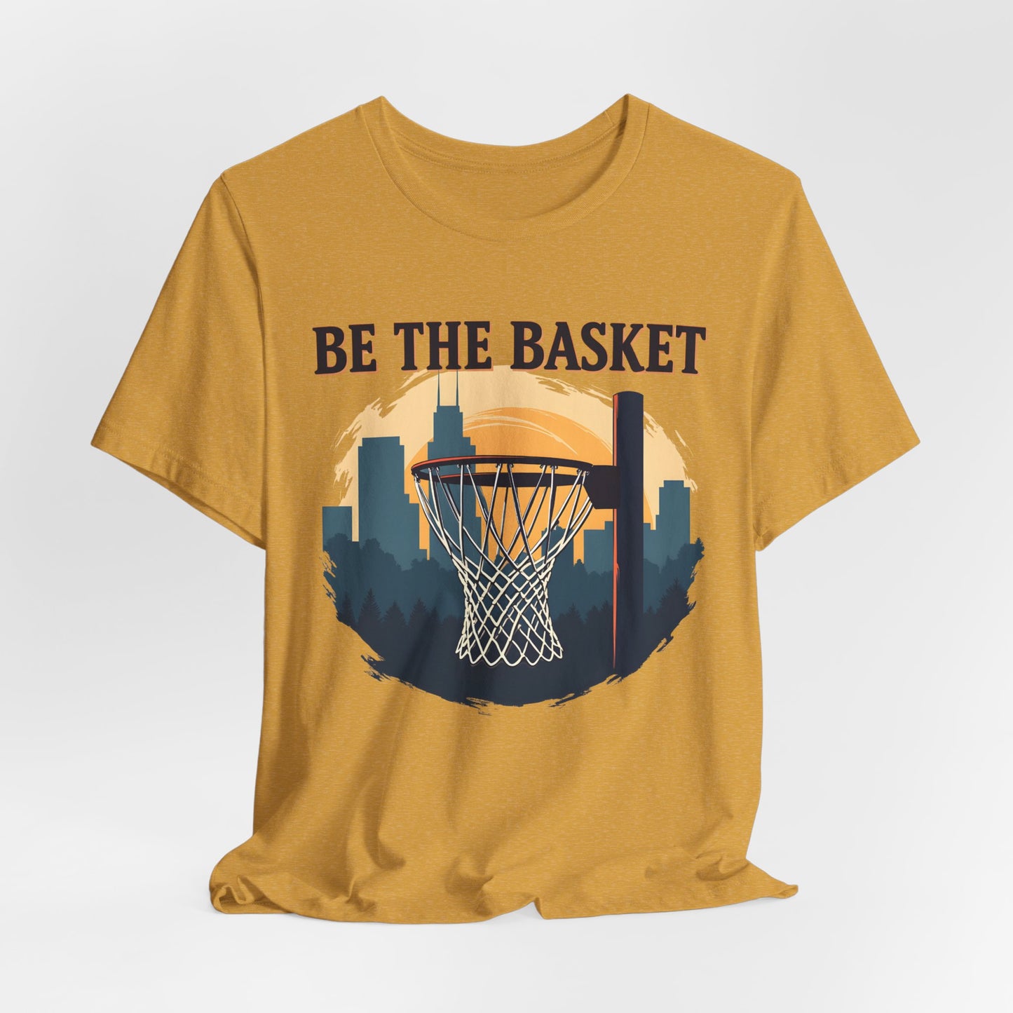 BE THE BASKET Basketball City Net Design, Unisex T-Shirt, Disc Golf Shirt